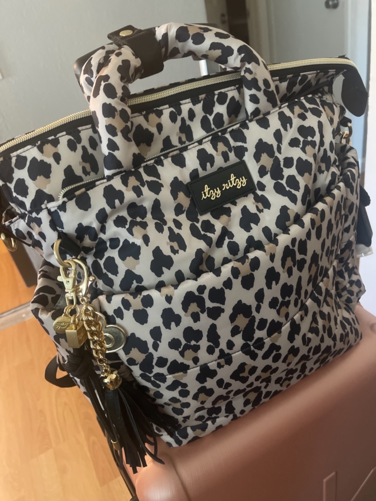Itzy Ritzy Dream Convertible Diaper Bag Tote Backpack - Baby Diaper Bag with 14 Pockets, Changing Pad & More (Midnight Black) customer photo 2