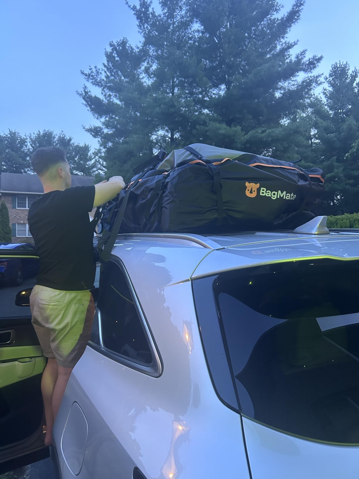 23 Cubic Feet Roof Bag - Safety Tested Heavy-Duty Waterproof Rooftop Cargo Carrier for All Cars & SUVs (with or Without Rack) - Includes Protective Mat & Storage Bag - Military-Grade 840D PVC customer photo 1
