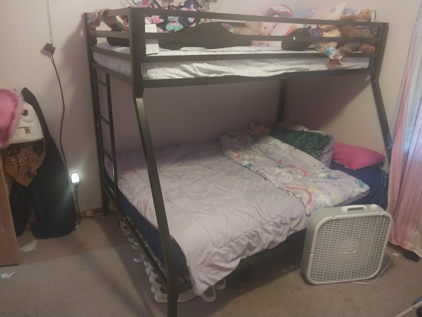 SHA CERLIN Bunk Bed Twin Over Full Size with Ladder and Guardrail customer photo 1