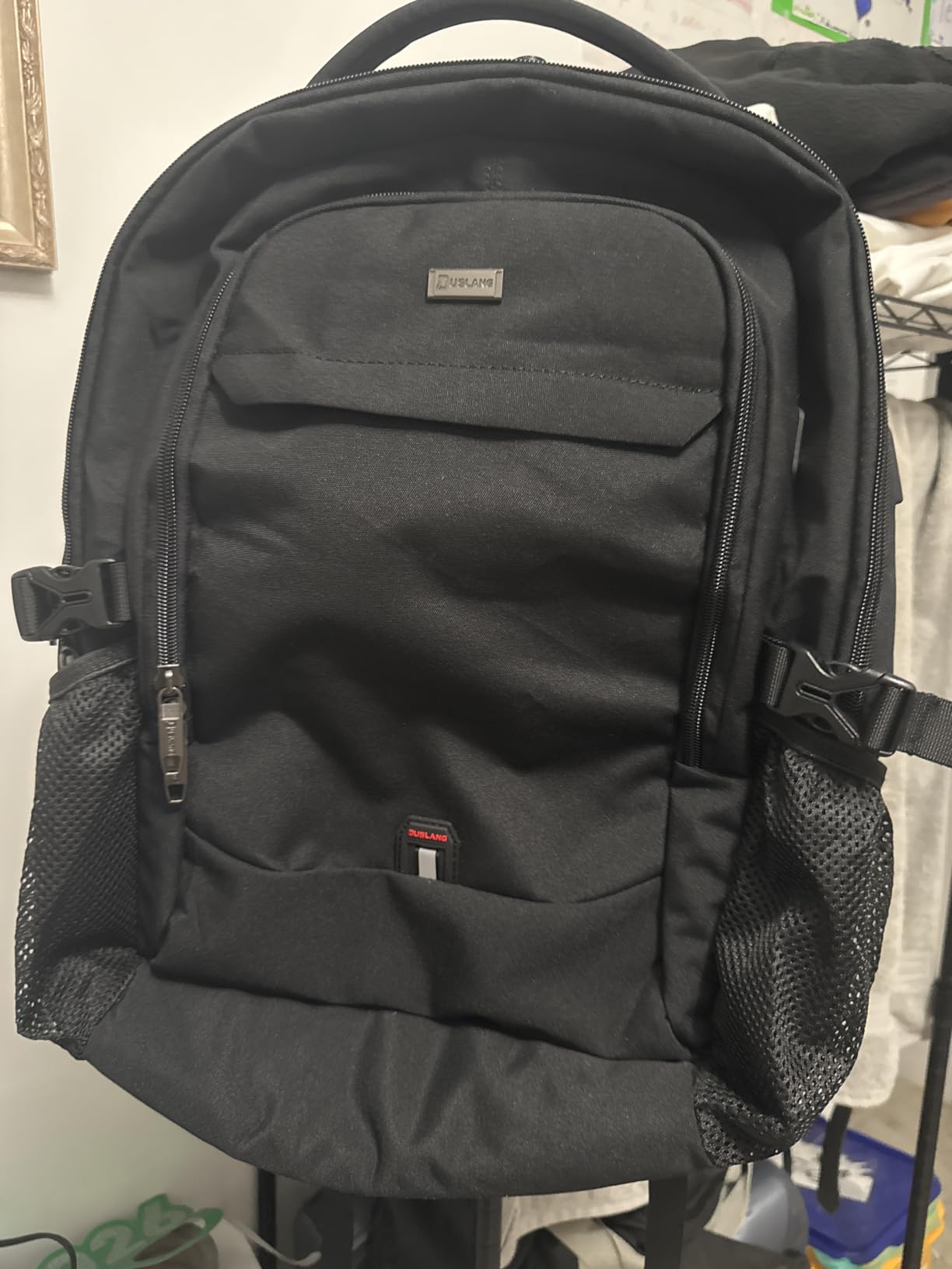 DUSLANG 17 Inch Laptop Backpack for Travel Water Resistant College Backpack for Men/Women Laptop Bag with USB Charging Port,Black customer photo 1