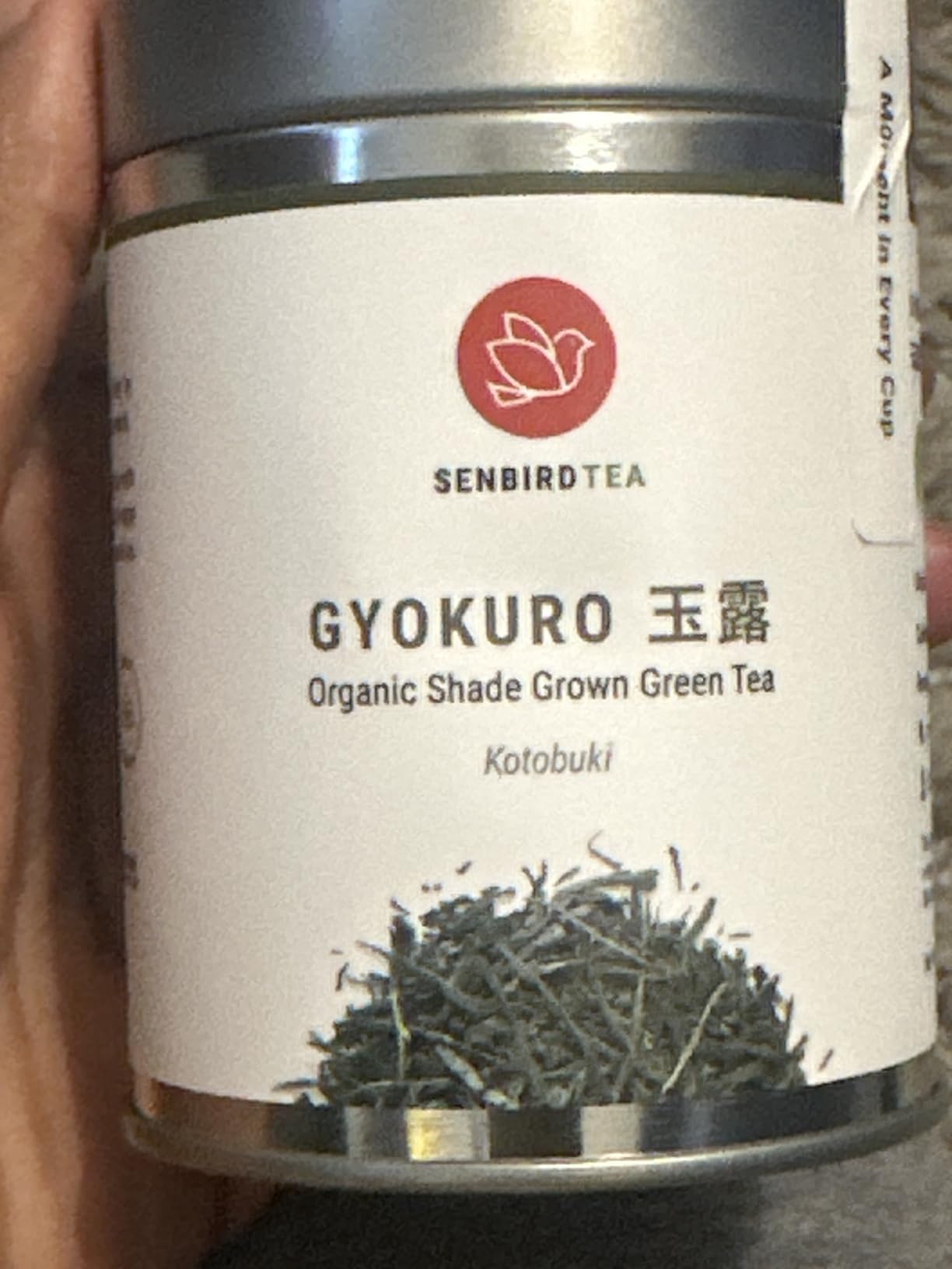 Senbird Gyokuro Shade-Grown Loose Leaf Green Tea - Kotobuki (1.76oz/50g) - Kyoto shade-grown loose leaf green tea with sweet umami customer photo 2