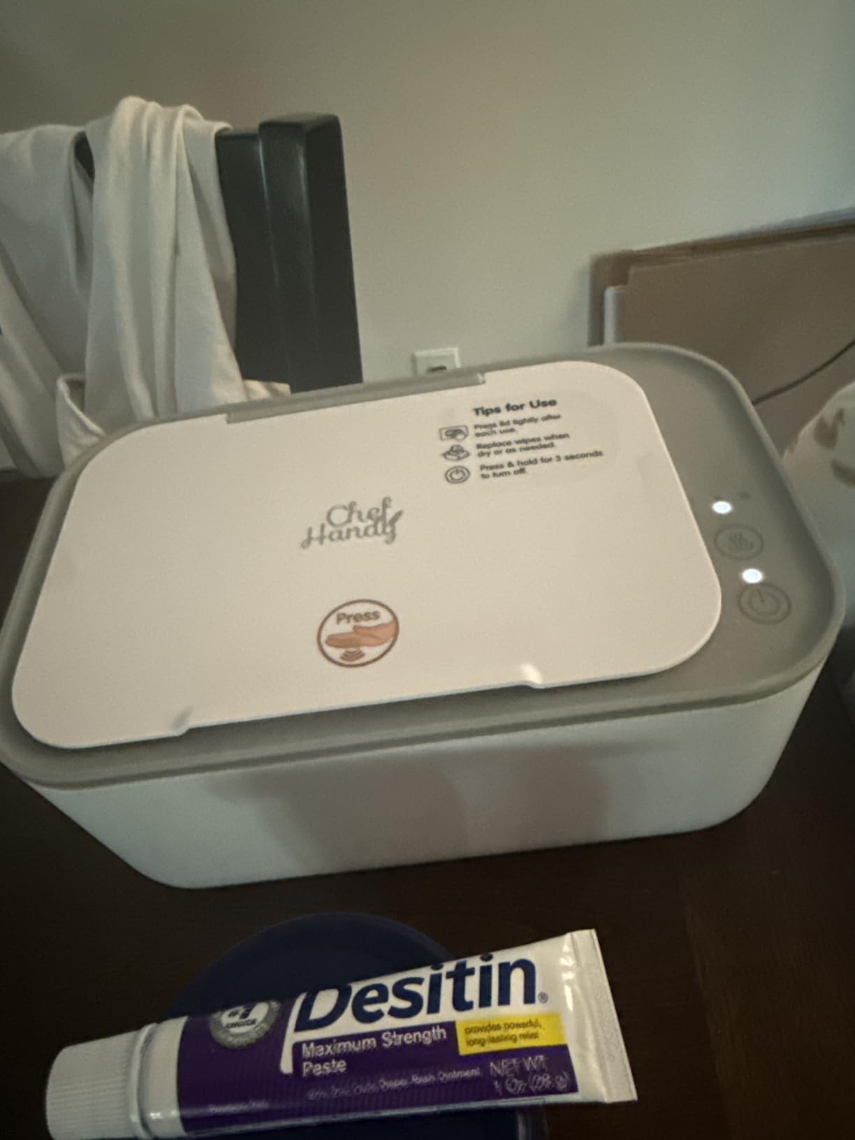 Chefhandy Baby Wipe Warmer, Large Capacity for Baby and Adult Wipes, Purple | Surround heating, 3 temperature settings, quiet operation customer photo 2