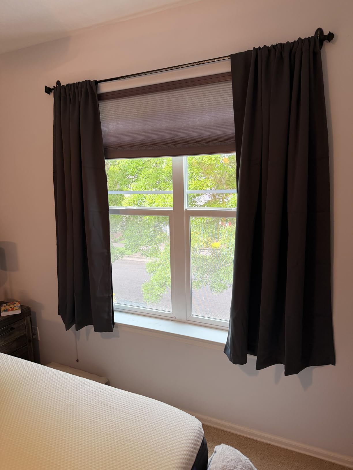 BGment White Blackout Curtains for Bedroom 63 Inch Long 2 Panels | Thermal Insulated Black Out Curtains, Room Darkening Soundproof, Rod Pocket Window Curtains for Living Room, 52 x 63 Inch customer photo 1