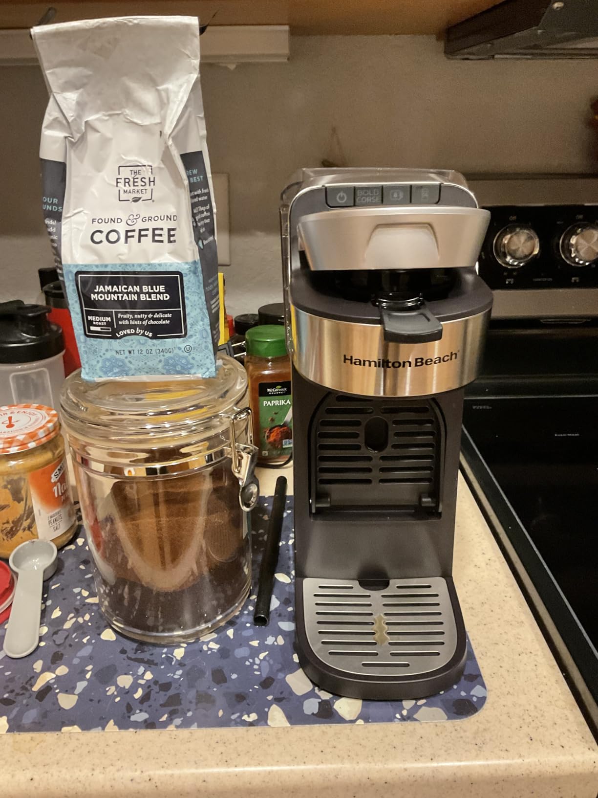 Hamilton Beach The Scoop Single Serve Coffee Maker & Fast Grounds Brewer for 8-14oz. Cups, Brews in Minutes, 40oz. Removable Reservoir, Stainless Steel (49987),Silver customer photo 1