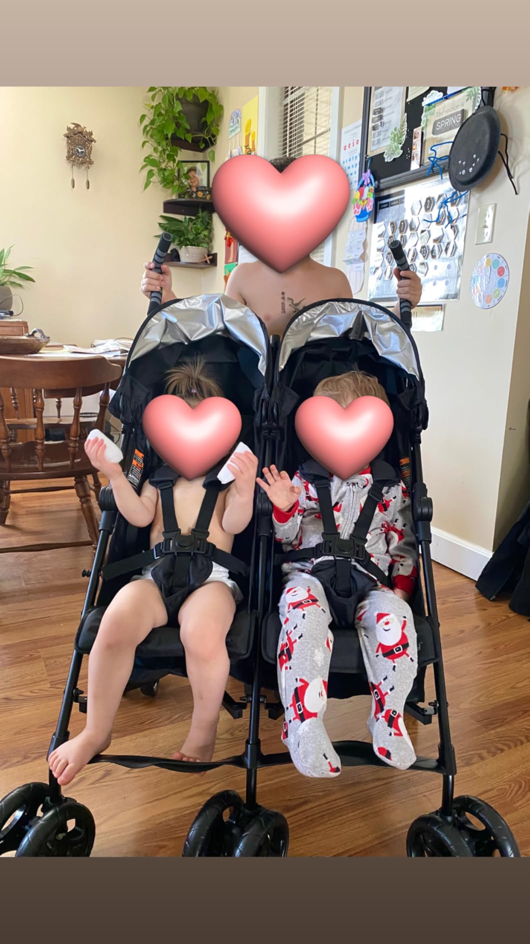 Summer Infant 3Dlite Folding Lightweight Side by Side Double Stroller with 5-Point Safety Harness for Infants and Toddlers, Black customer photo 1