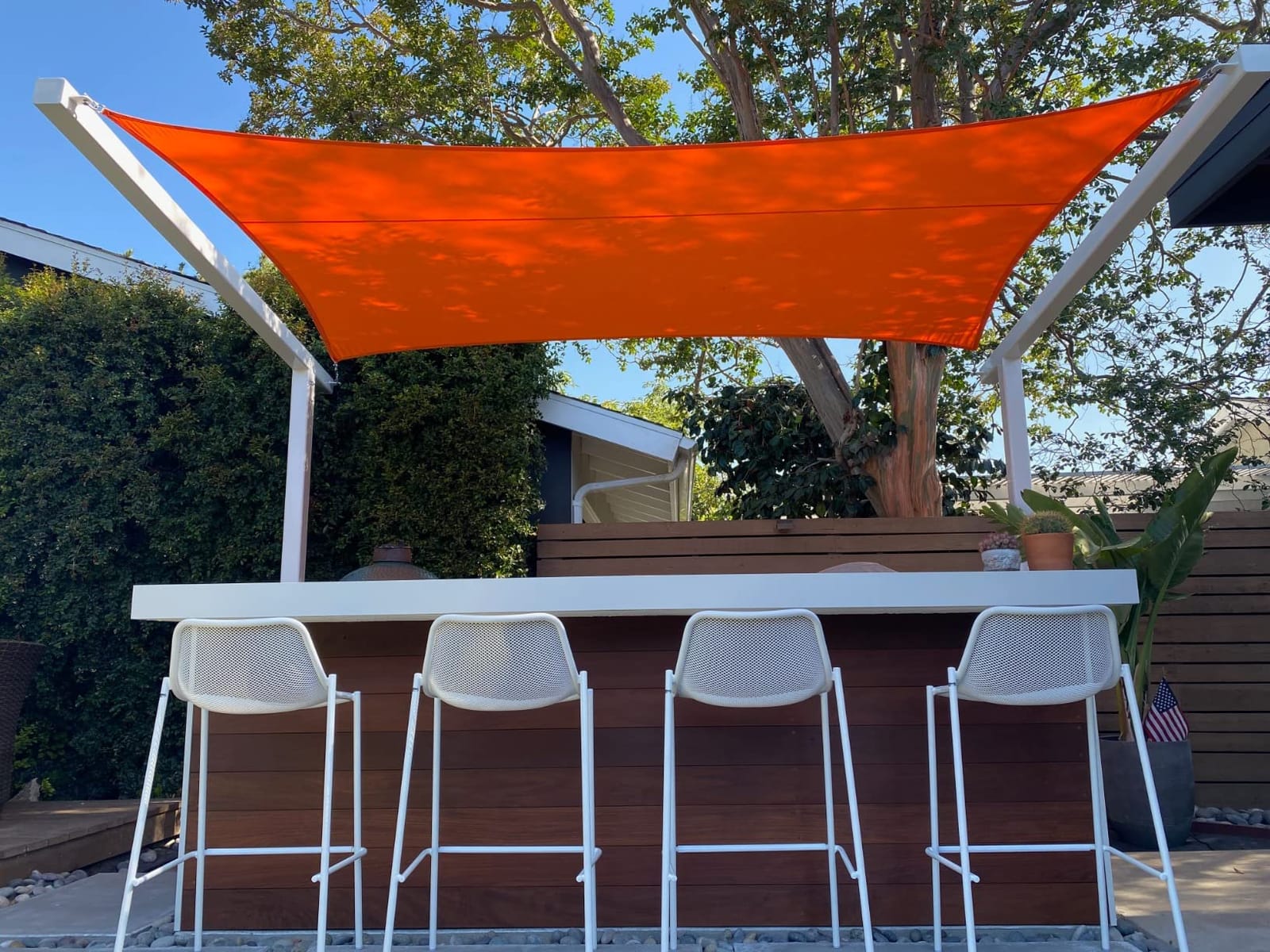 ColourTree 7' x 12' Grey Rectangle Waterproof Sun Shade Sail UPF50 Canopy Awning Shelter Fabric Screen, 95% UV Blockage & Water Resistant, for Outdoor Patio Garden Carport customer photo 1