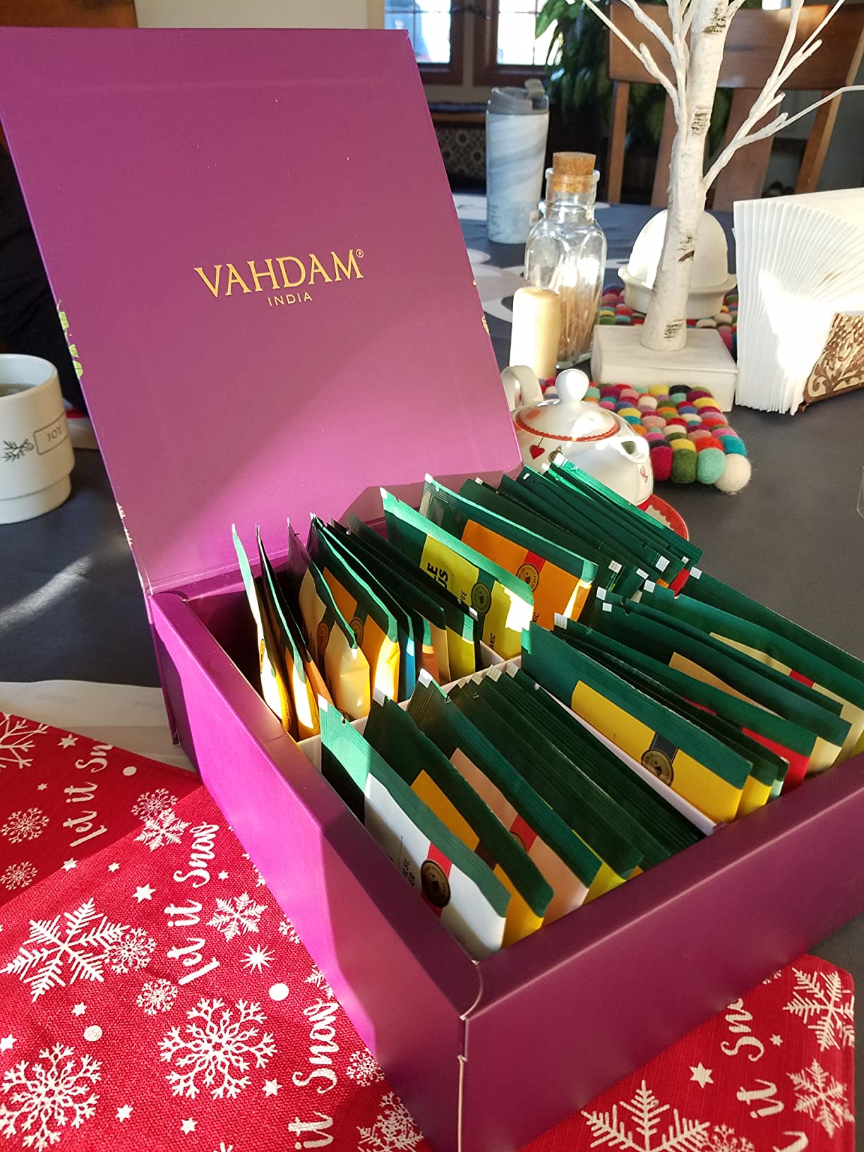 VAHDAM Assorted Tea in Presentation Box (24 Variants, 24 Pyramid Tea Bags) Long Leaf Pyramid Variety Pack | Premium Tea Gifts customer photo 2