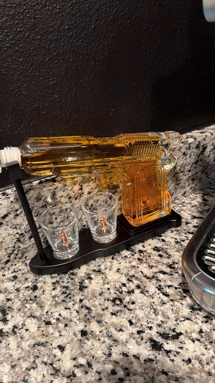 Whiskey Gun Decanter Set + 2 Bullet Glasses - Birthday Pistol Gifts for Men, Whiskey Gifts for Dad, Father, Husband, Boyfriend & Military Enthusiasts customer photo 1