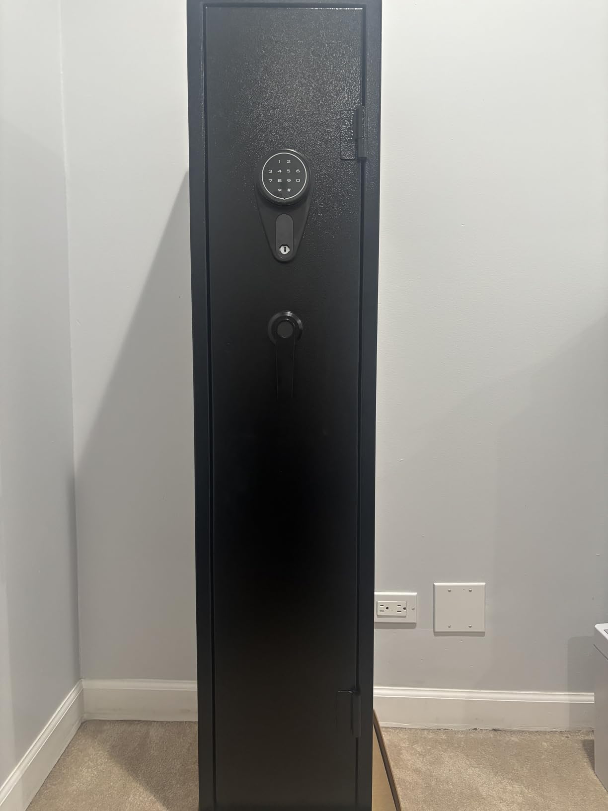 KAER Long Gun Safe for Rifles and Pistols with Electronic Lock Assembled | Rifle Safe for Home, Gun Cabinet for 3-5 Shotguns 5 Handguns, Removable Gun Rack, Shelf, LED Light, Ammo Storage customer photo 1