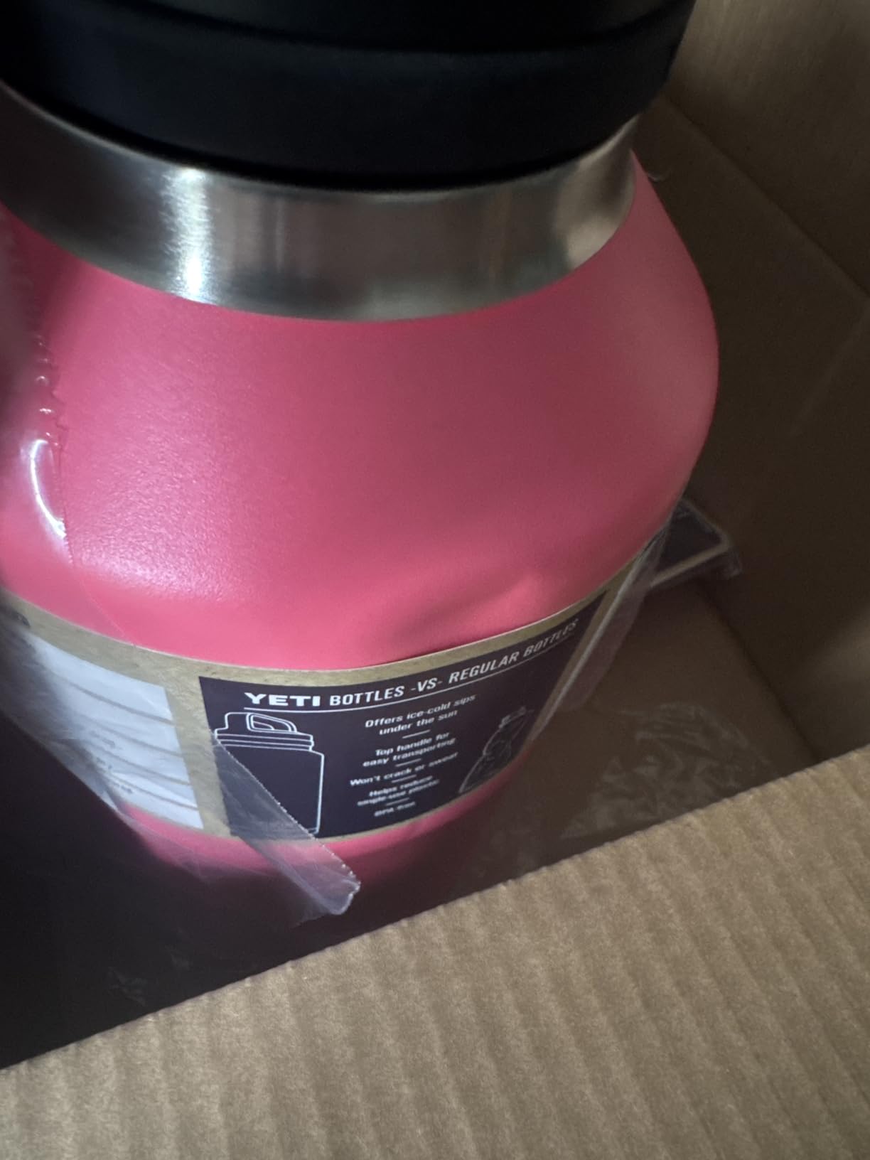 YETI Rambler 64 oz Bottle, Vacuum Insulated, Leakproof, Stainless Steel with Chug Cap, Black customer photo 2