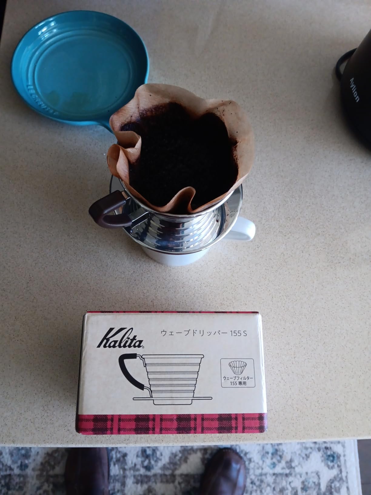 Carita Kalita Stainless Steel Coffee Dripper Wave Series 185S, Made in Japan customer photo 1