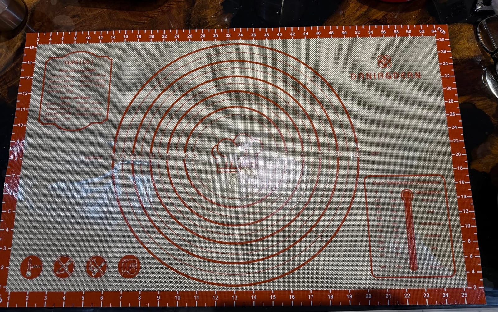 DANIA & DEAN 26x16 Extra Thick Silicone Baking Mat for Pastry and Bread with Measurements customer photo 2