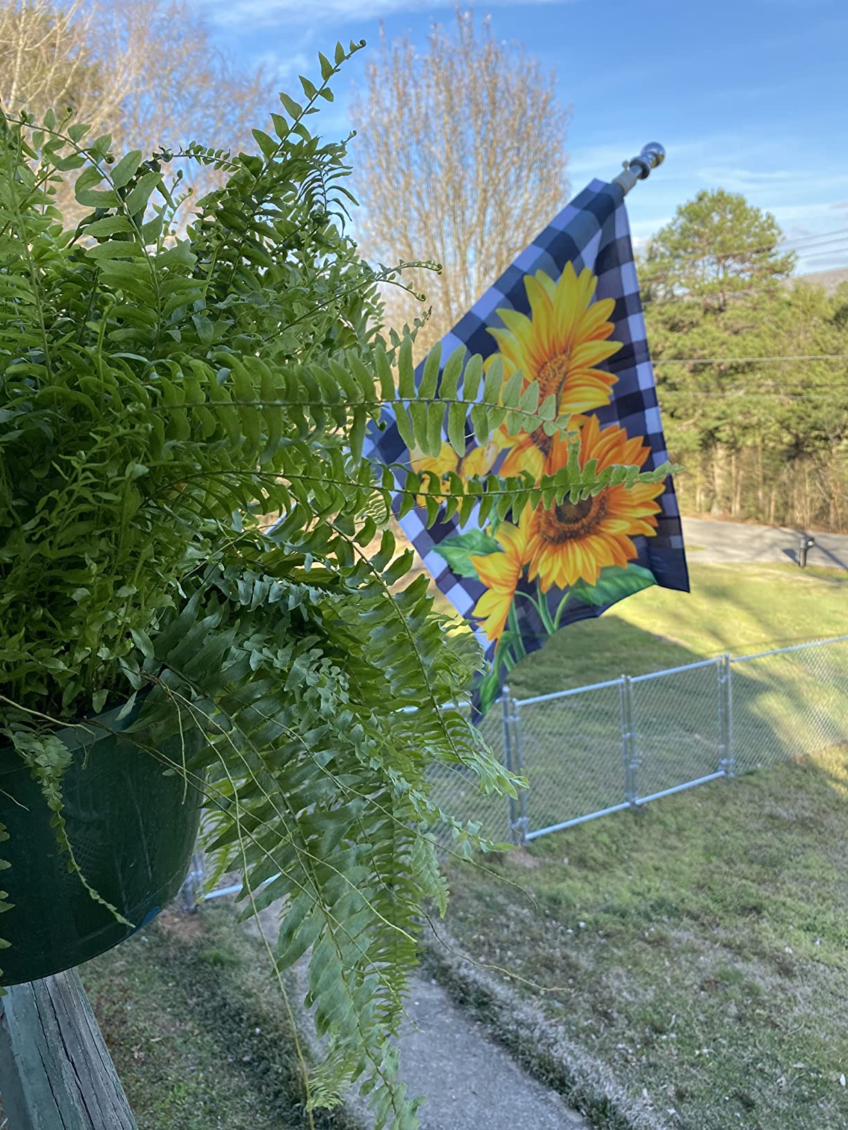 Briarwood Lane House Flag 40x28 For Outdoor Checkered Sunflowers Summer For Summer House Flag customer photo 1