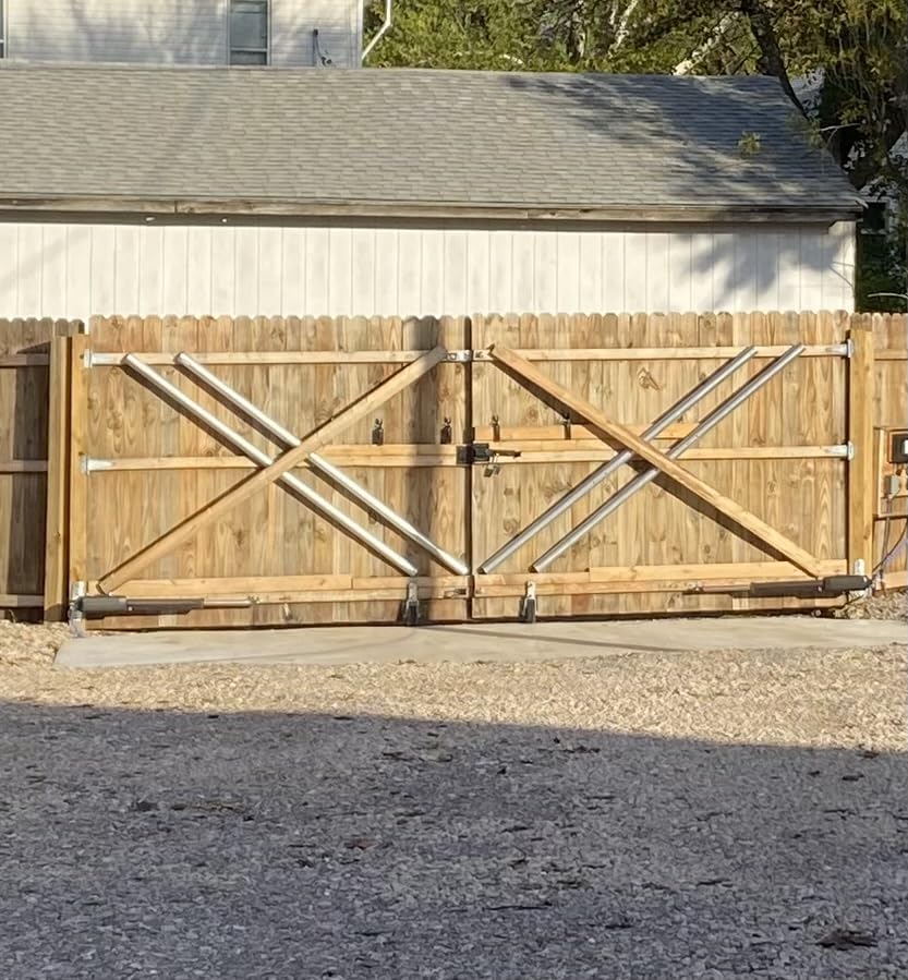 TOPENS A8132 Dual Swing Gate Opener Heavy Duty | Up to 880lbs in Weight OR 18ft in Length per Arm, AC Powered, Easy DIY, Solar Compatible, Remote Control Included customer photo 1