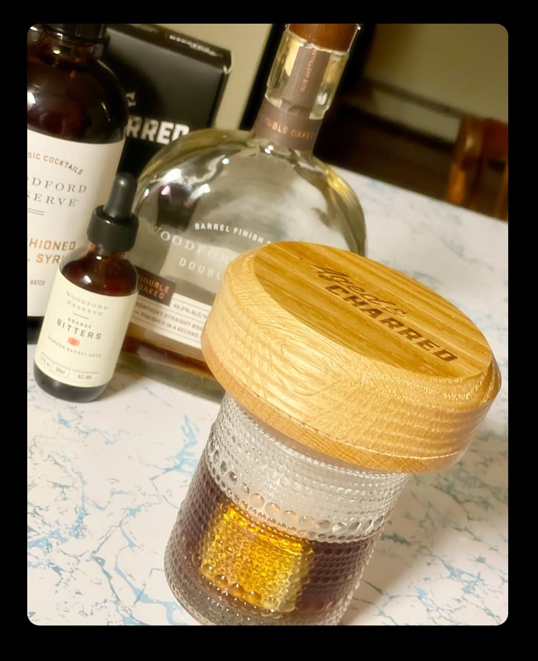 Whiskey Smoker Kit with Torch and Butane and Old Fashioned Syrup | 100% USA Oak, High-End Set, 8 Flavors Wood Chips - Old Fashioned Bourbon Cocktail Smoker Kit Gifts for Men Dad customer photo 1