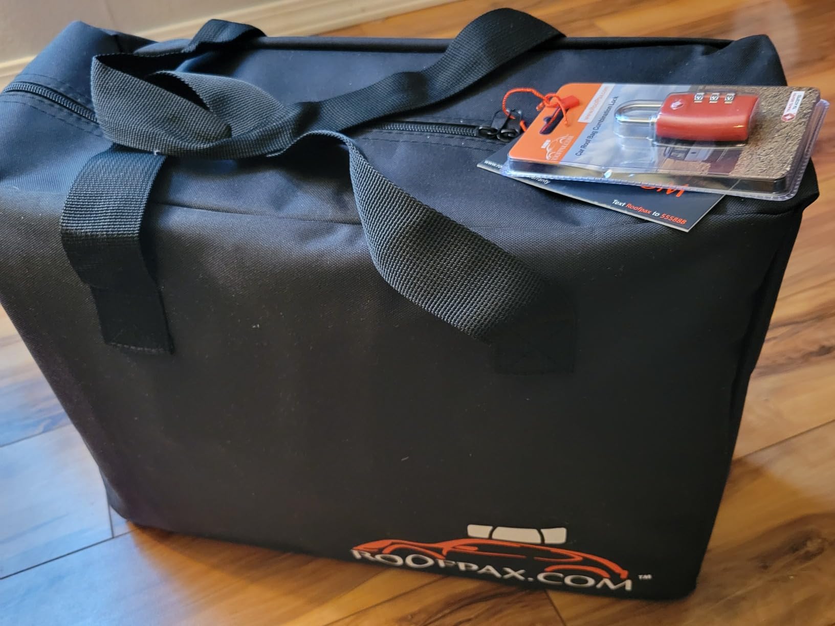 23 cft. Extra Waterproof Rooftop Cargo Carrier Bag, Double Weatherproof Zippers, 10 Heavy-Duty Tie-Down Straps fit Cars with/Without a Rack or Side Rails, Safety Hooks Included customer photo 2