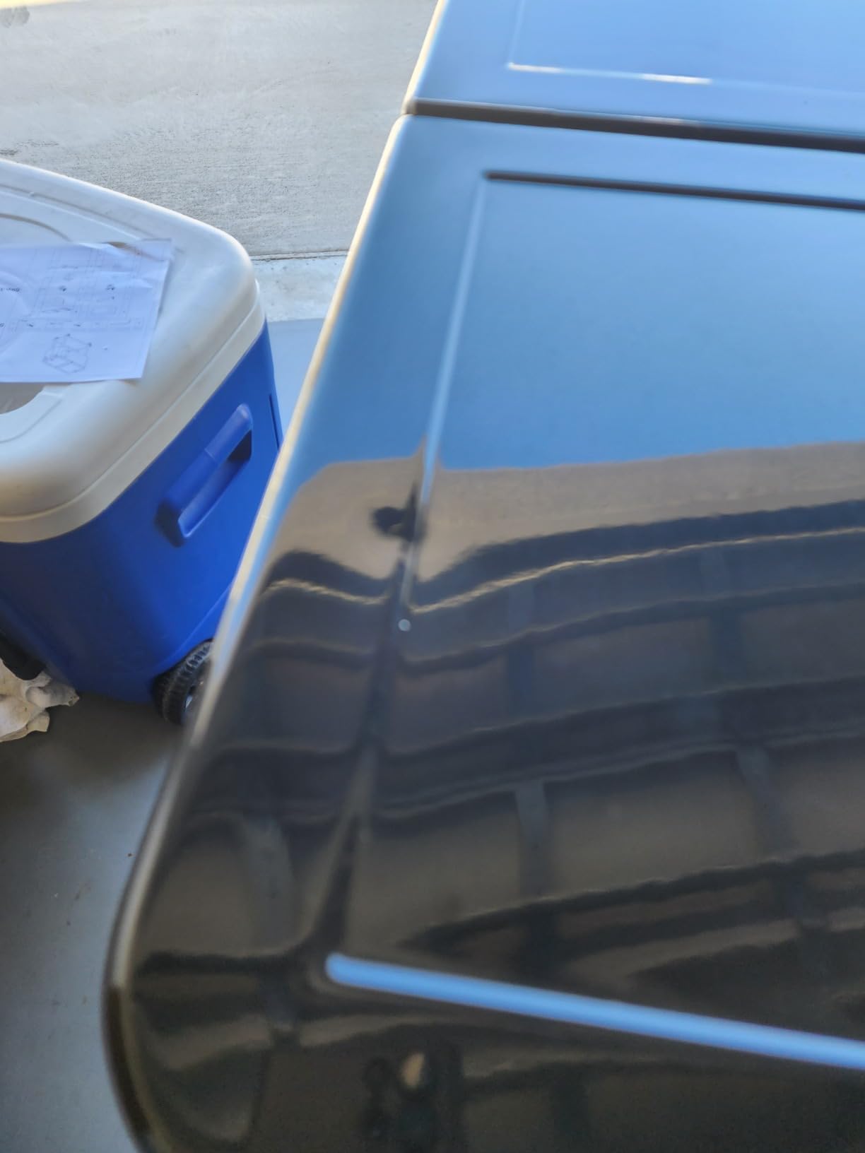 80 Qt Rolling Ice Chest Cooler Cart, Stand Up Cooler Trolley | Patio Beverage Cooler Trolley with Wheels, Outdoor Drink Bar Stand for Backyard Party, Includes Serving Tray, Ice Scoop customer photo 1