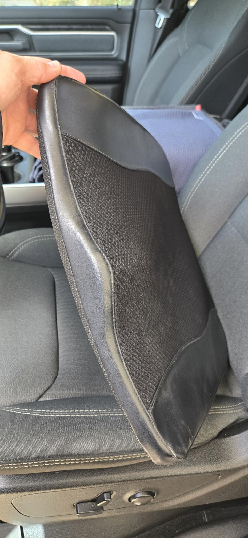 Lofty Aim Car Seat Cushion, Comfort Memory Foam Car Cushions for Driving - Sciatica & Lower Back Pain Relief, Driver Seat Pillow for Auto, Office Chair, Wheelchair - Black customer photo 2