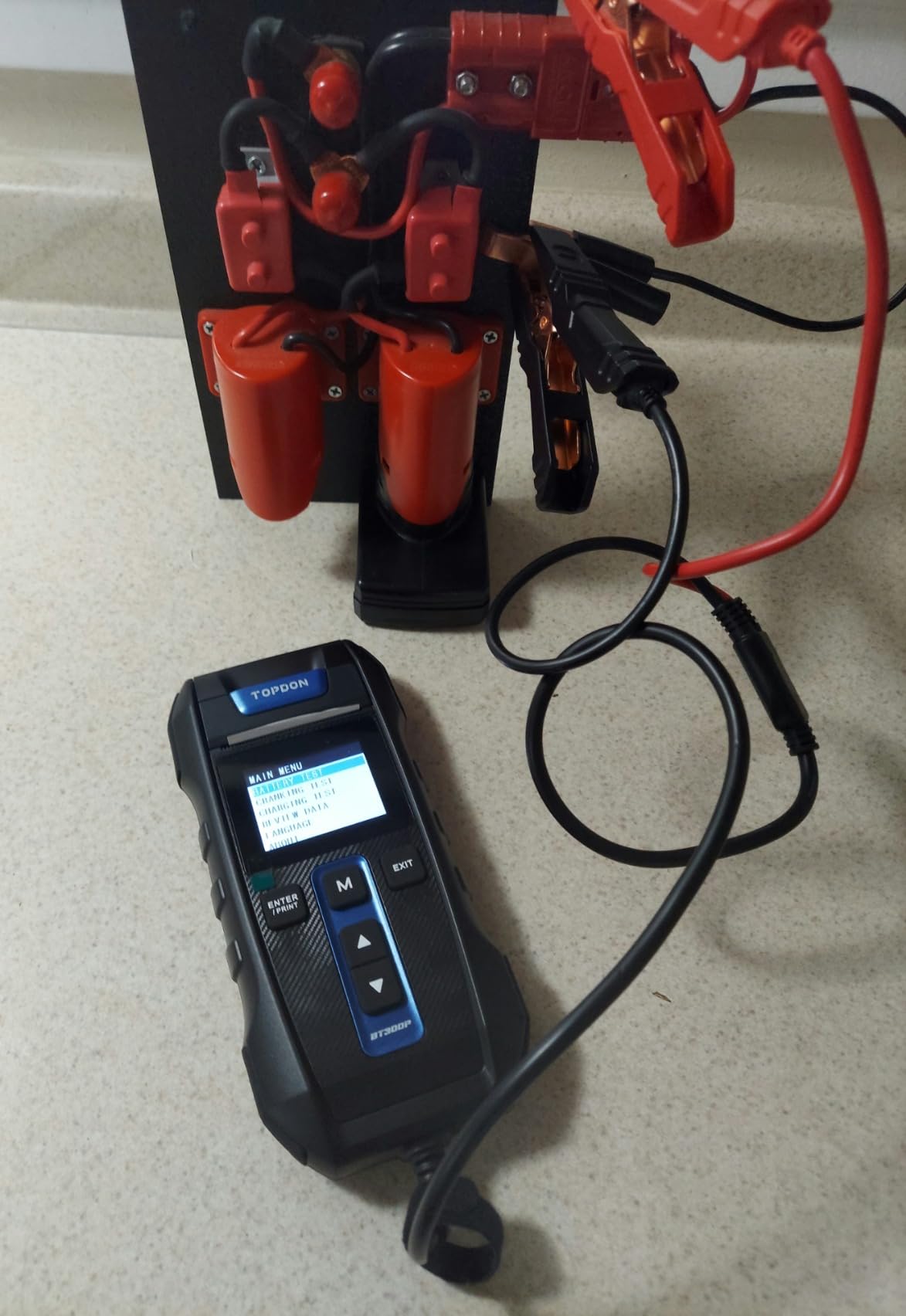 12V/24V Car Battery Tester, TOPDON BT300P Automotive Battery Load Tester | 100-2000 CCA Battery Tester with Built-in Printer, Battery, Cranking and Charging System Test, Reverse Polarity Protection customer photo 2