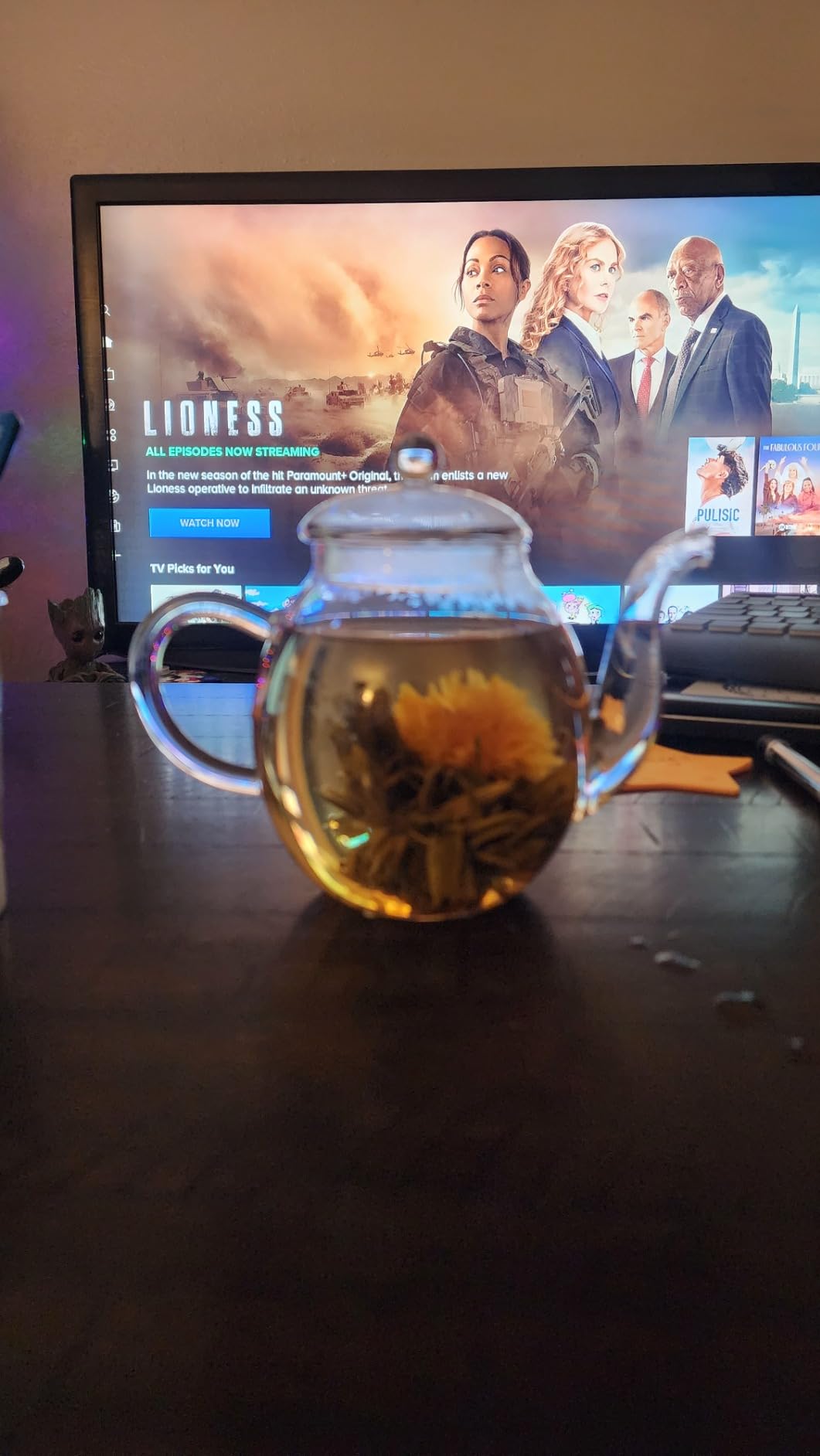 Creano Tea Flowers Mix Golden Gift Set Blooming Tea with Glass Teapot White, Green & Black Tea in 6 Varieties Tea Flower Blooming Tea Gift for Women customer photo 2