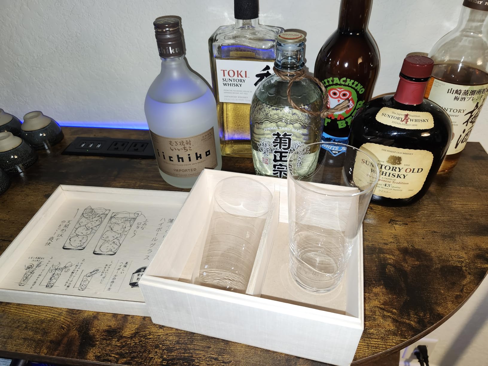 Toyo Sasaki Glass G096-T285 Highball Glass, Enjoy Liquor, Authentic Glass Set, Thin, Made in Japan, Shatter-Resistant, Dishwasher Safe, 14.2 fl oz (420 ml) customer photo 1