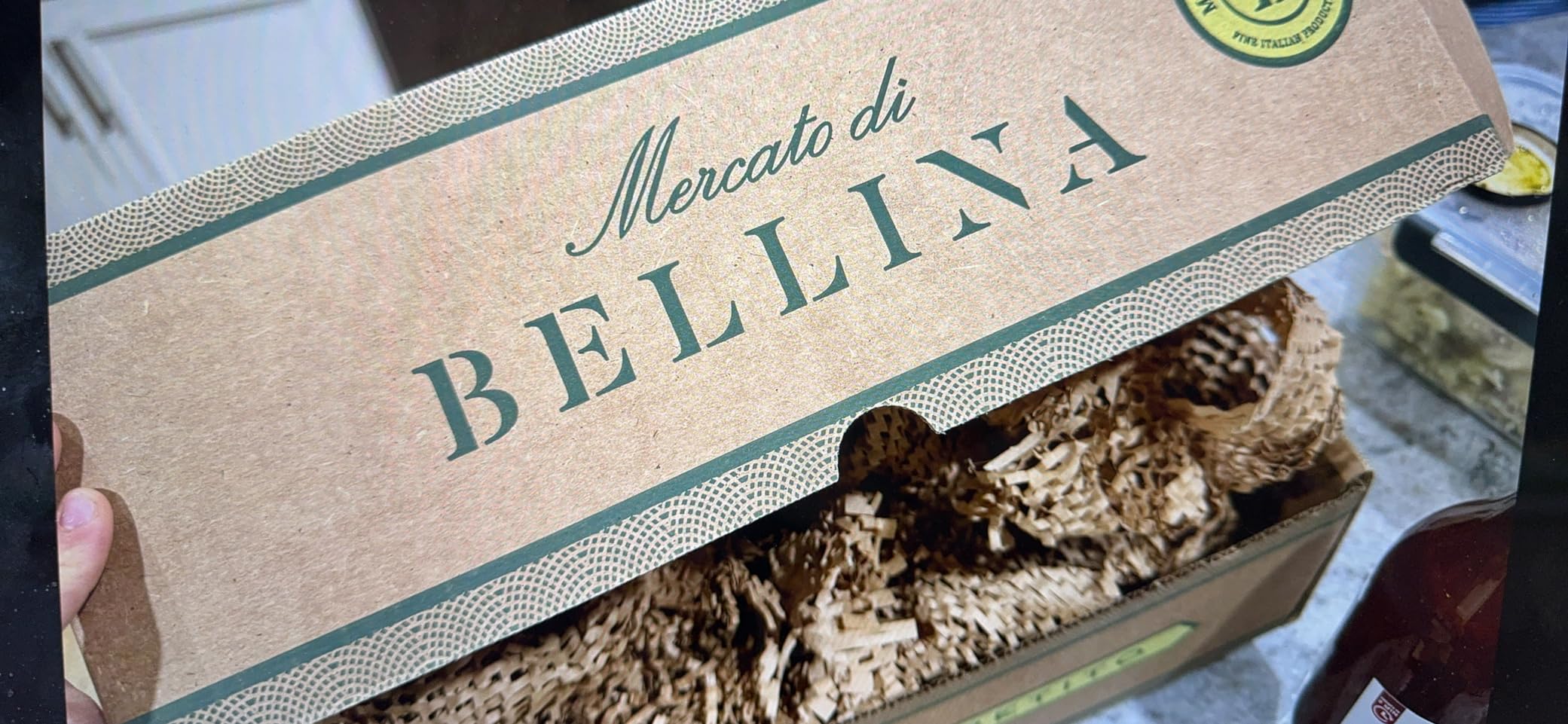 Mercato di Bellina Italian Gift Basket with Pasta, Olive Oil, Balsamic | Eight artisanal Italian foods. Pasta, EVOO, pesto, sauce, vinegar, and olive spread customer photo 1