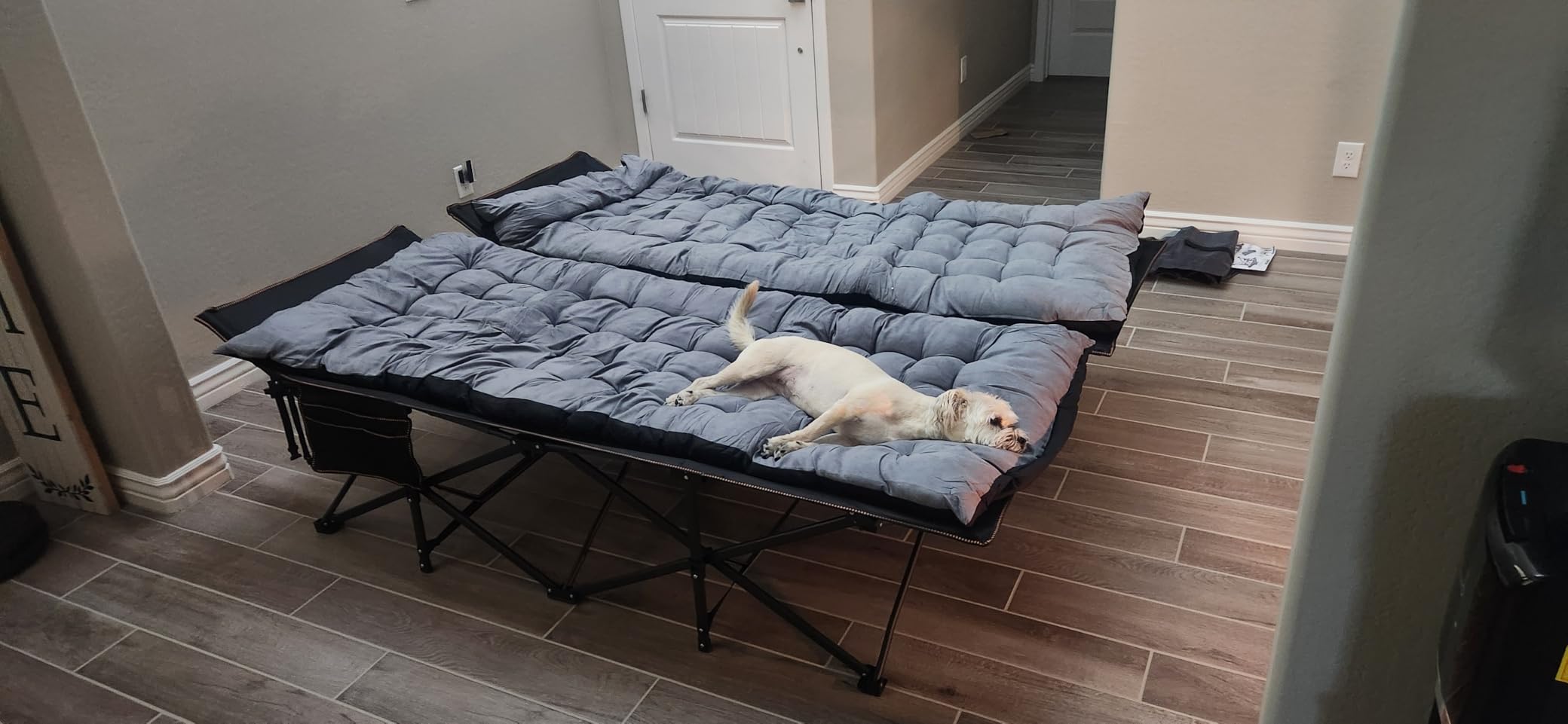 Folding Camping Cot with Mattress, 2 Pack Heavy Duty Folding Cot | 28 in Wide Portable Sleeping Cot Bed for Adults Outdoor Bed with Carry Bag, Travel Camp Cots customer photo 2