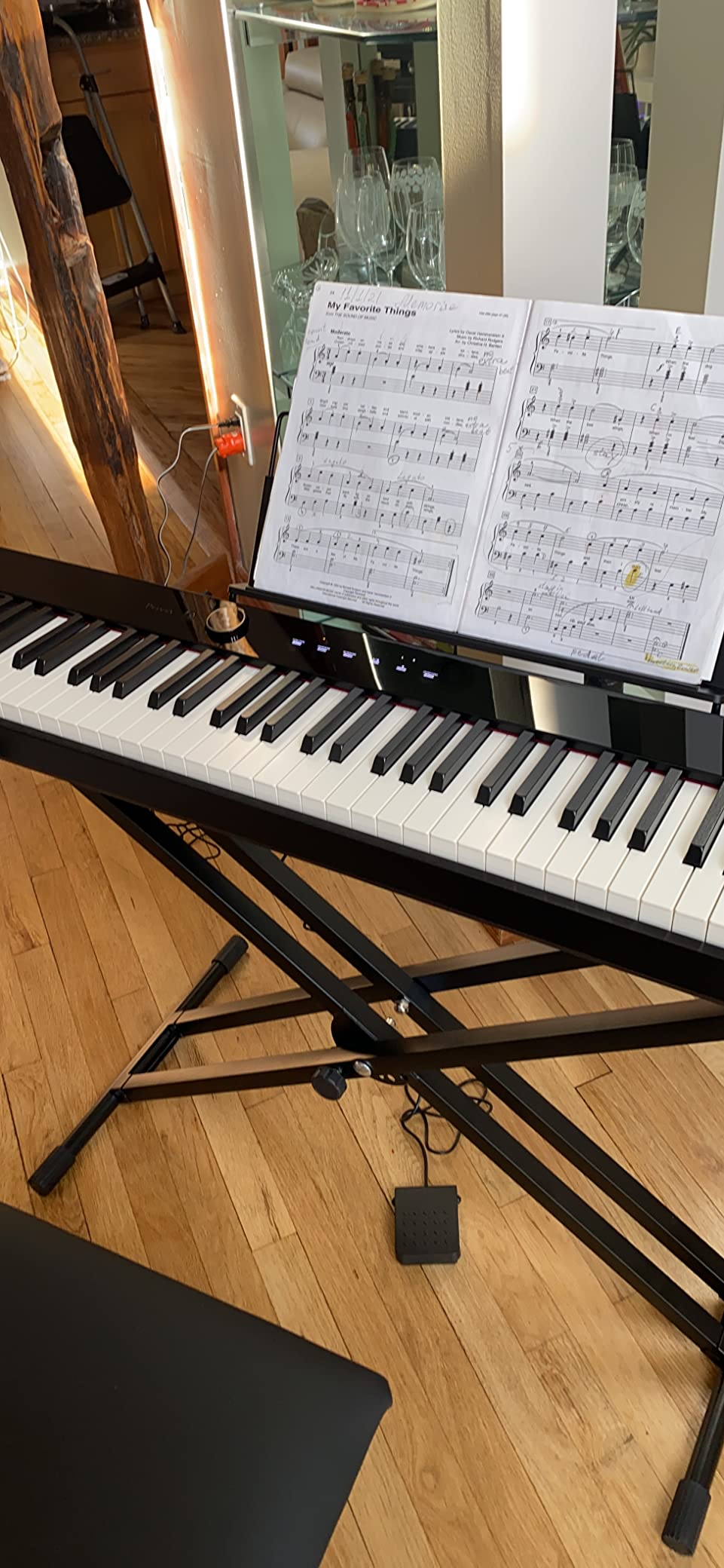 Casio Privia PX-S1100 88-Key Touch-Responsive Weighted Digital Piano | Ultra-Portable | Superior Sound | German Grand Tone, Bluetooth, Casio Music Space App | Gloss Red Finish customer photo 2