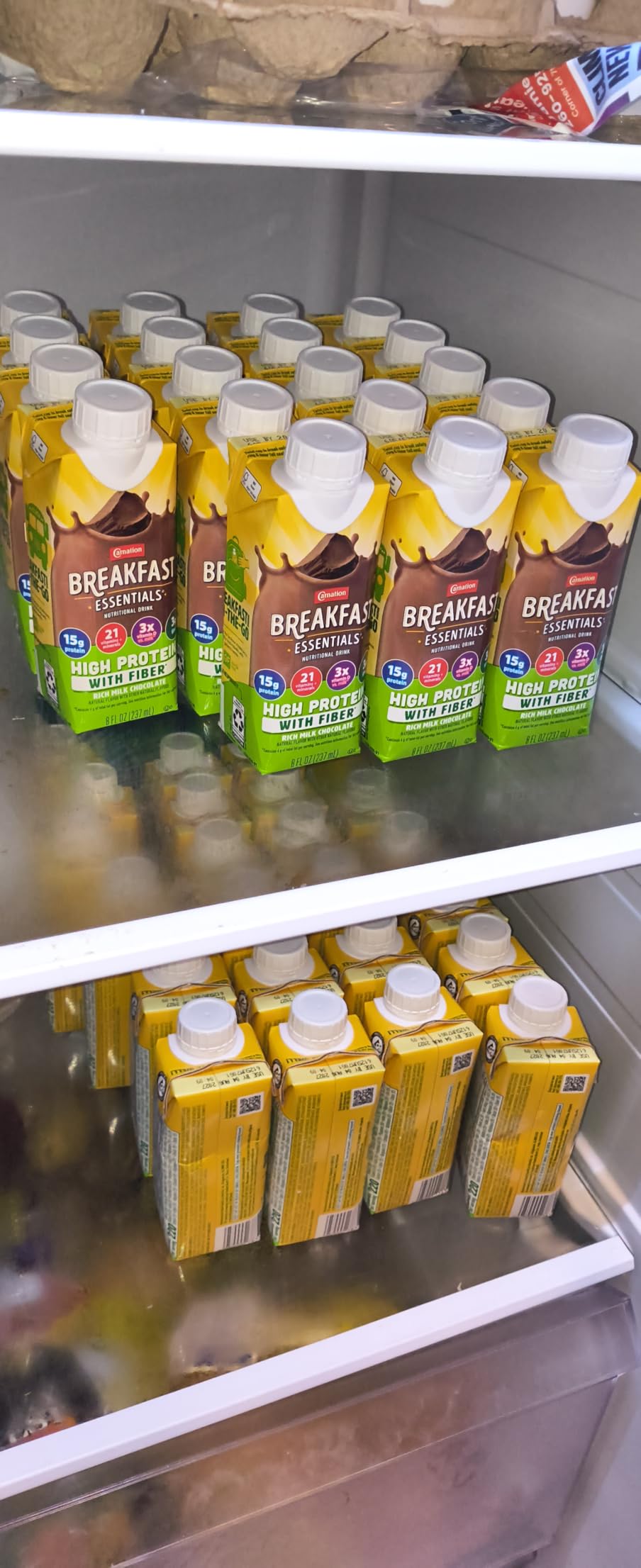 Carnation Breakfast Essentials High Protein Nutritional Drink with Fiber | Rich Milk Chocolate, Ready-to-Drink, 8 FL OZ Carton (Pack of 24) customer photo 1