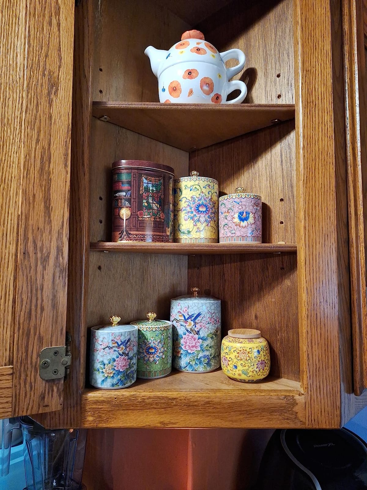 Enamel Ceramic Tea Caddy Tea Canister Tea Storage Container Tins Jar with Airtight Lid Water-proof Tank for Tea, Coffee, Herb, Sugar, Spice, Nuts customer photo 1