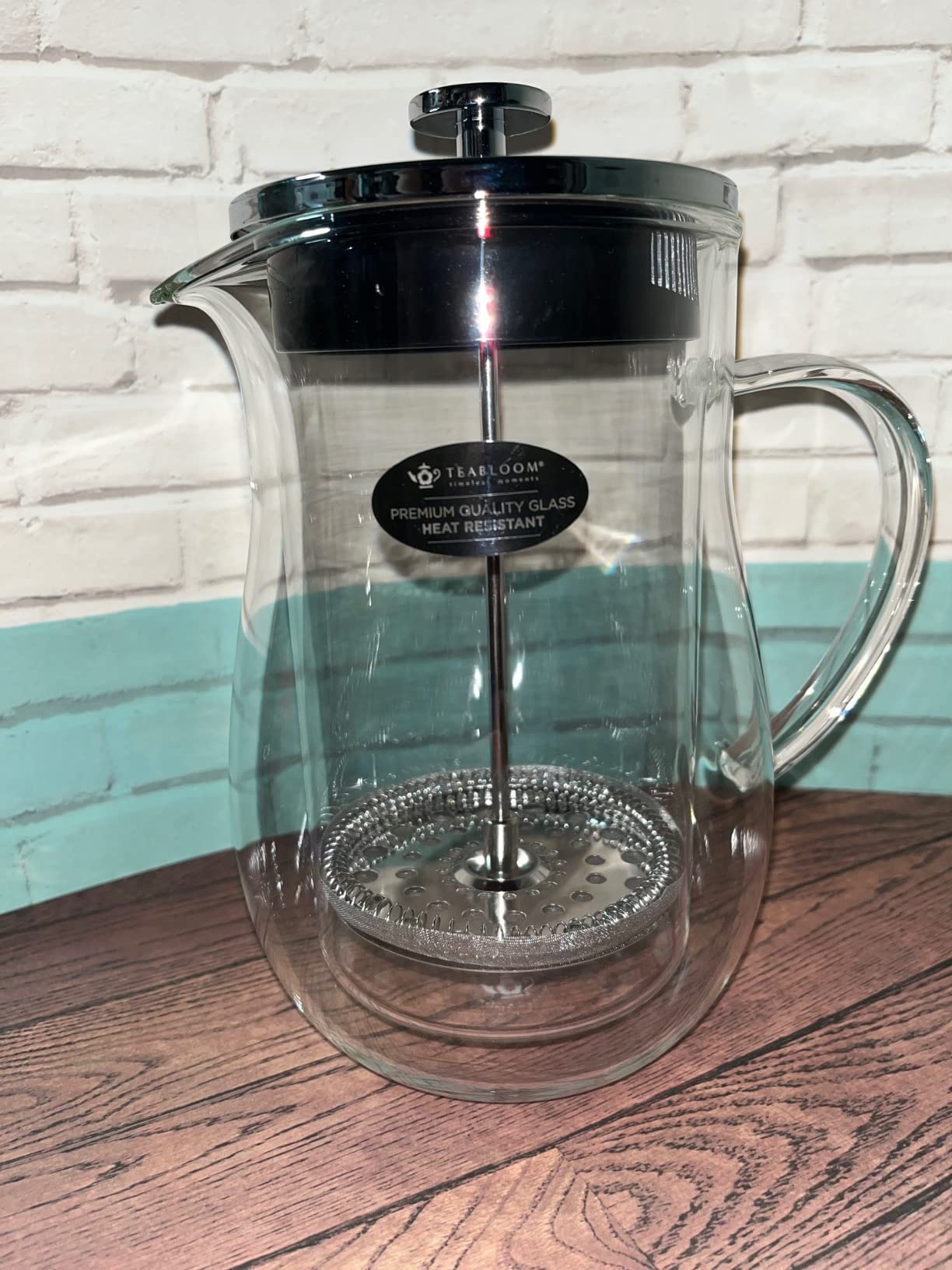 Teabloom Stay-Hot Glass French Press - Insulated 27-Ounce (800 mL) Loose Tea Steeper and Coffee Maker - Connoisseur's Choice customer photo 2