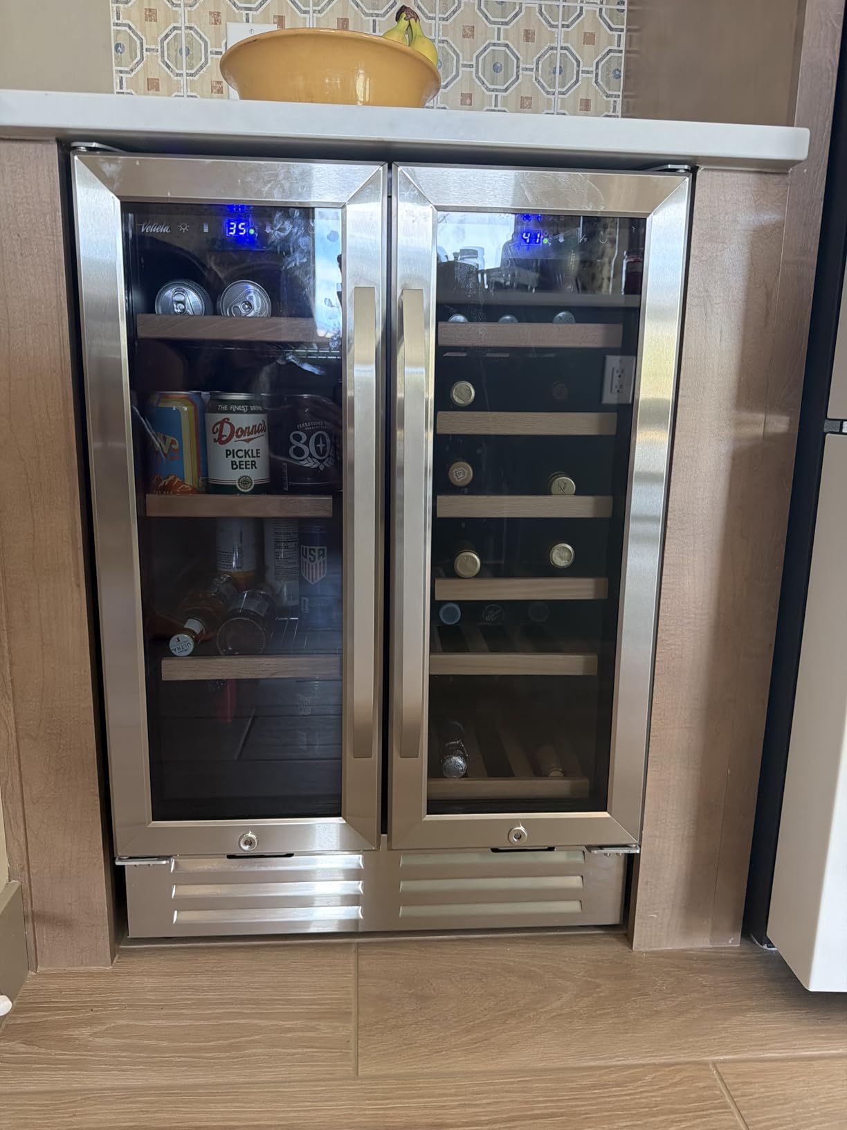 24 Inch Upgraded Dual Zone Wine and Beverage Refrigerator Cooler customer photo 2