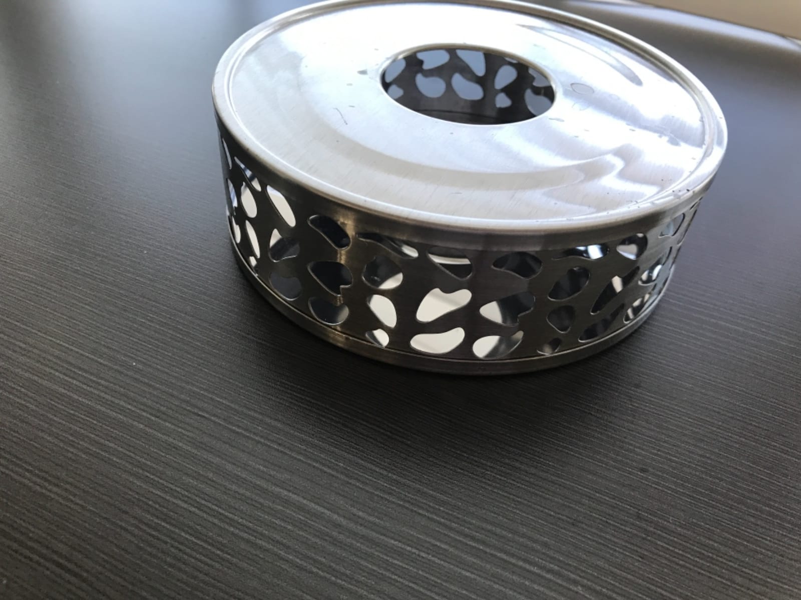 Simtive Teapot Warmer, Brushed Stainless Steel Tea Warmer with Tealight Holder, Gold customer photo 1