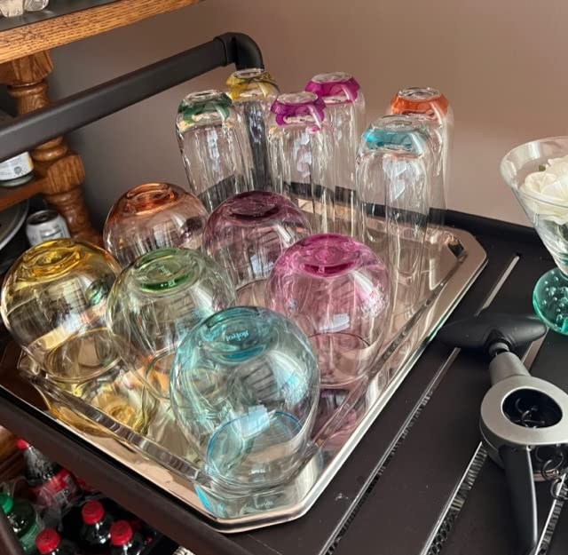 JoyJolt Hue Stemless Wine Glass Set, Large 15 oz Stemless Wine Glasses Set of 6 for White Red or Water, Short Glass Tumblers, No Stem Margarita Glasses, Colored Tumbler customer photo 1