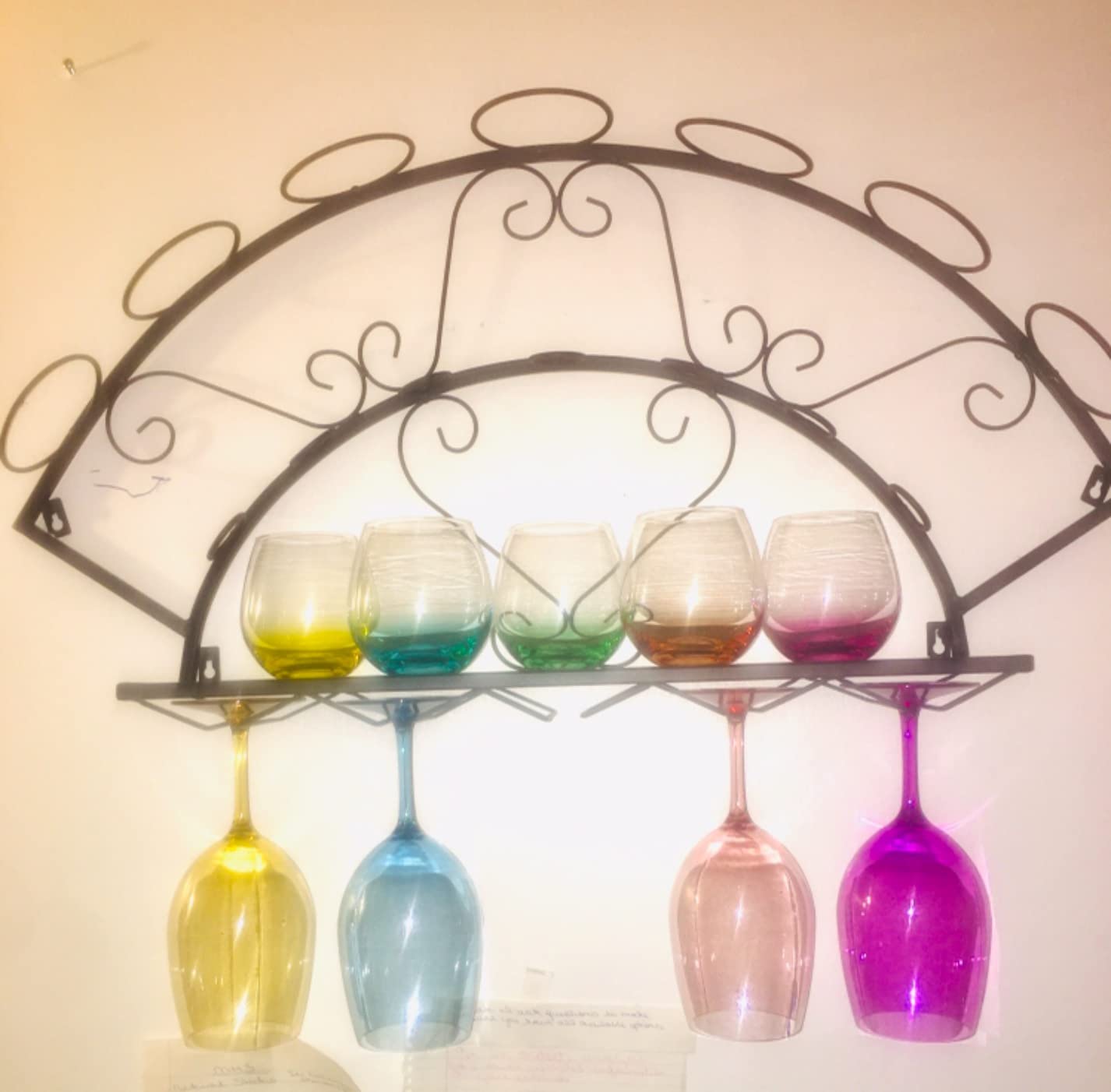 JoyJolt Hue Stemless Wine Glass Set, Large 15 oz Stemless Wine Glasses Set of 6 for White Red or Water, Short Glass Tumblers, No Stem Margarita Glasses, Colored Tumbler customer photo 2