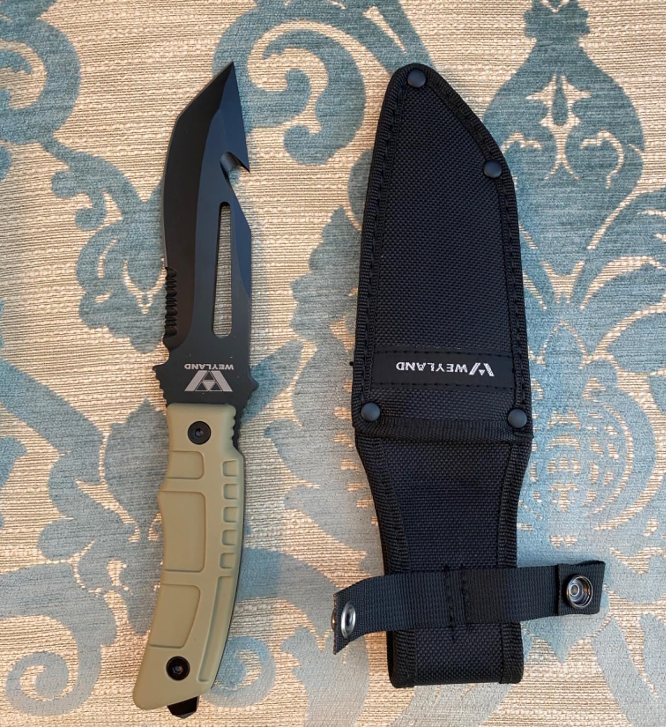 Survival Knife - Full Tang Fixed Blade with MOLLE Sheath | Tanto Blade, Gut Hook, Serrated Edge - Camping, Hunting, Hiking, Bushcraft, Emergency Preparedness customer photo 1