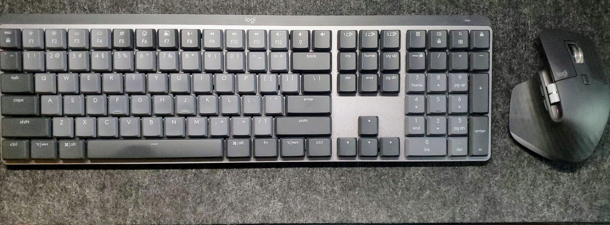 Logitech MX Mechanical Wireless Illuminated Performance Keyboard Clicky | Low-profile full-size, 3 device Bluetooth pairing, Smart backlight auto-adjusts, USB-C rechargeable, Up to 15 day battery customer photo 1