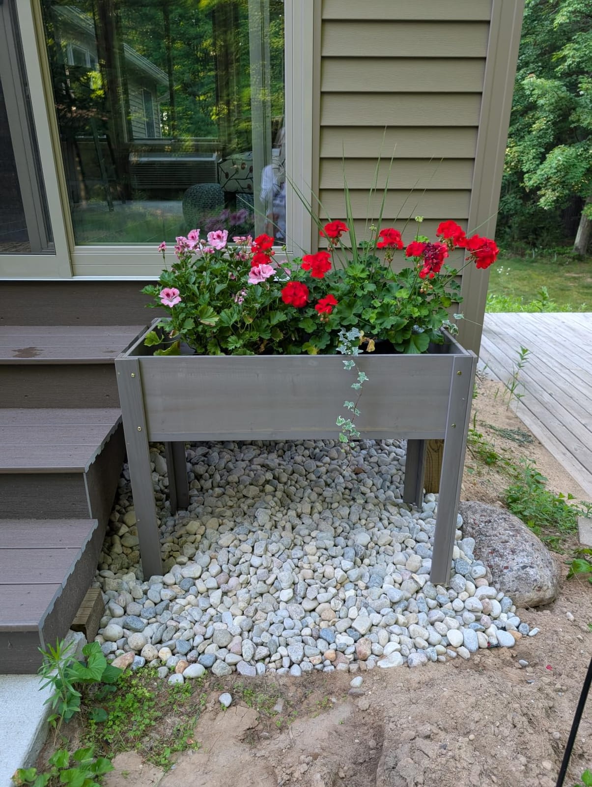 Raised Garden Bed with Legs, 48x24x30 Cedar Wood Elevated Planter Box | Ergonomic Gardening Height, Drainage Holes & Liner customer photo 2