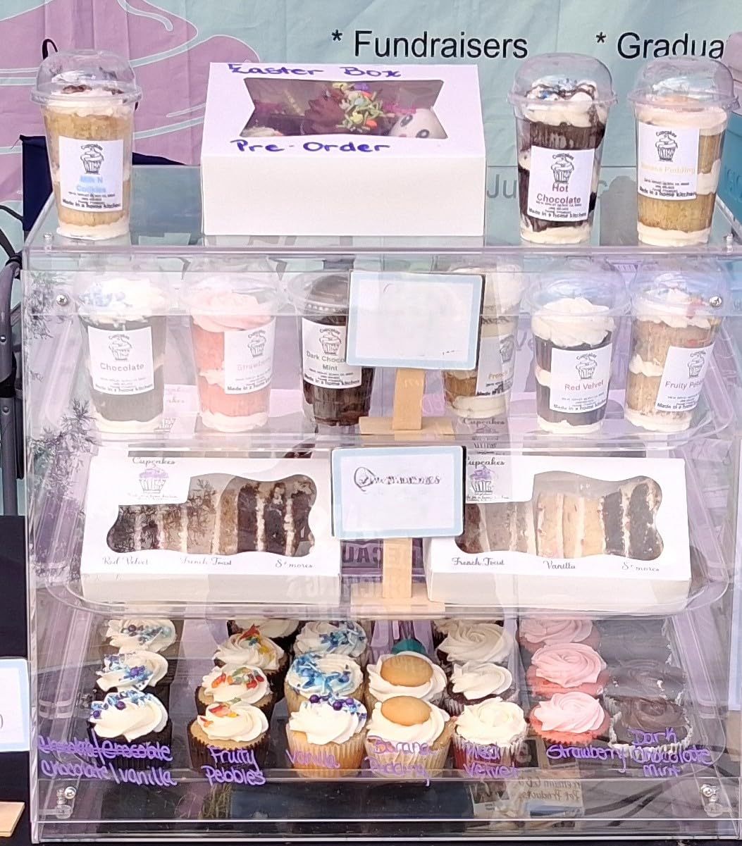 YBSVO 3-Tier Commercial Bakery Display Case | Retail Countertop Display Case with Removable Tray, Food-Grade Dessert Cabinet for Cafe, Market, Home customer photo 2