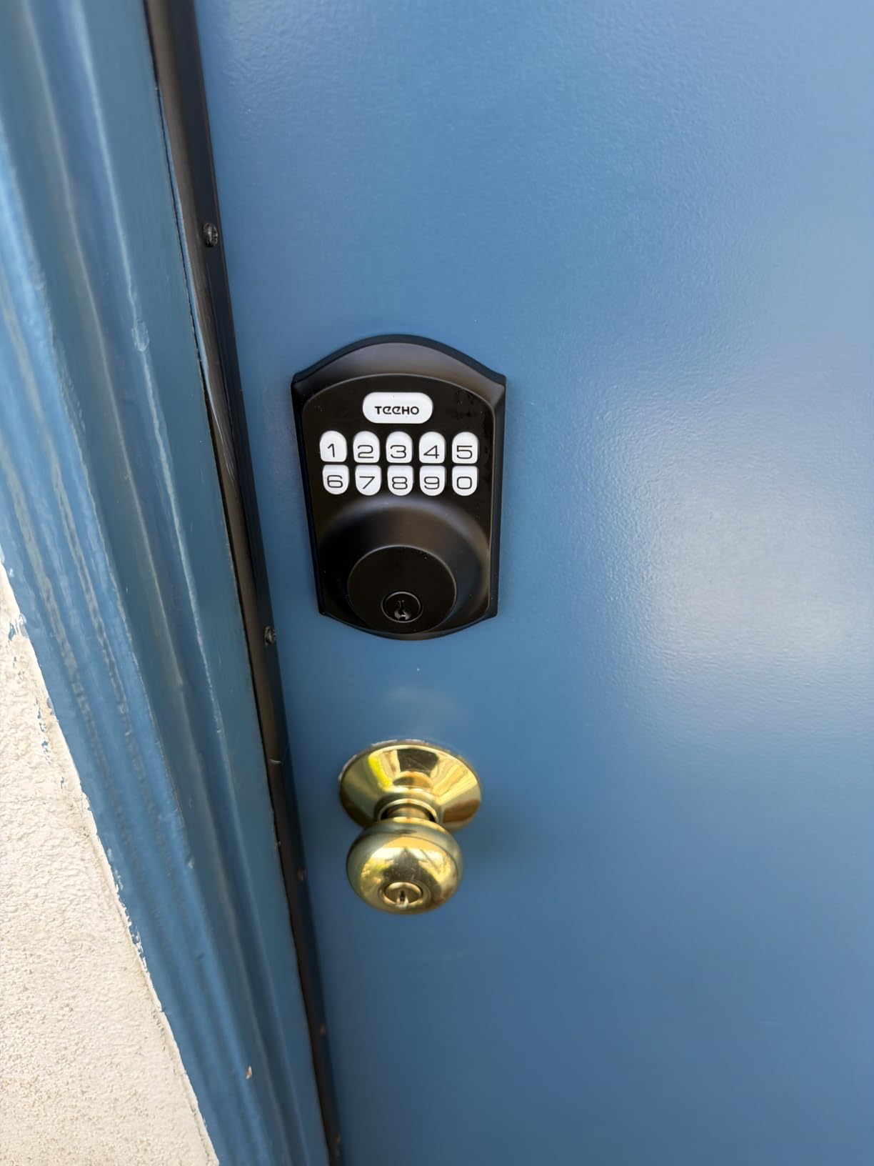TEEHO TE001 Keyless Entry Deadbolt with Keypad for Front Door, Satin Nickel | ANSI Grade 3 Security, 20 User Codes, Low Battery Alert, IP54 Waterproof, One Touch Lock, Anti-Peep Password & 2 Backup Keys customer photo 2