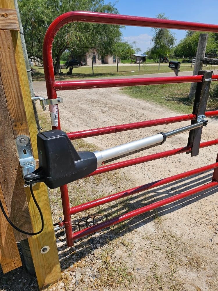 TOPENS AT6131S Solar Single Swing Gate Opener Medium Duty | Up to 660lbs in Weight OR 18ft in Length, Easy DIY, Solar Panel and Remote Control Included customer photo 2