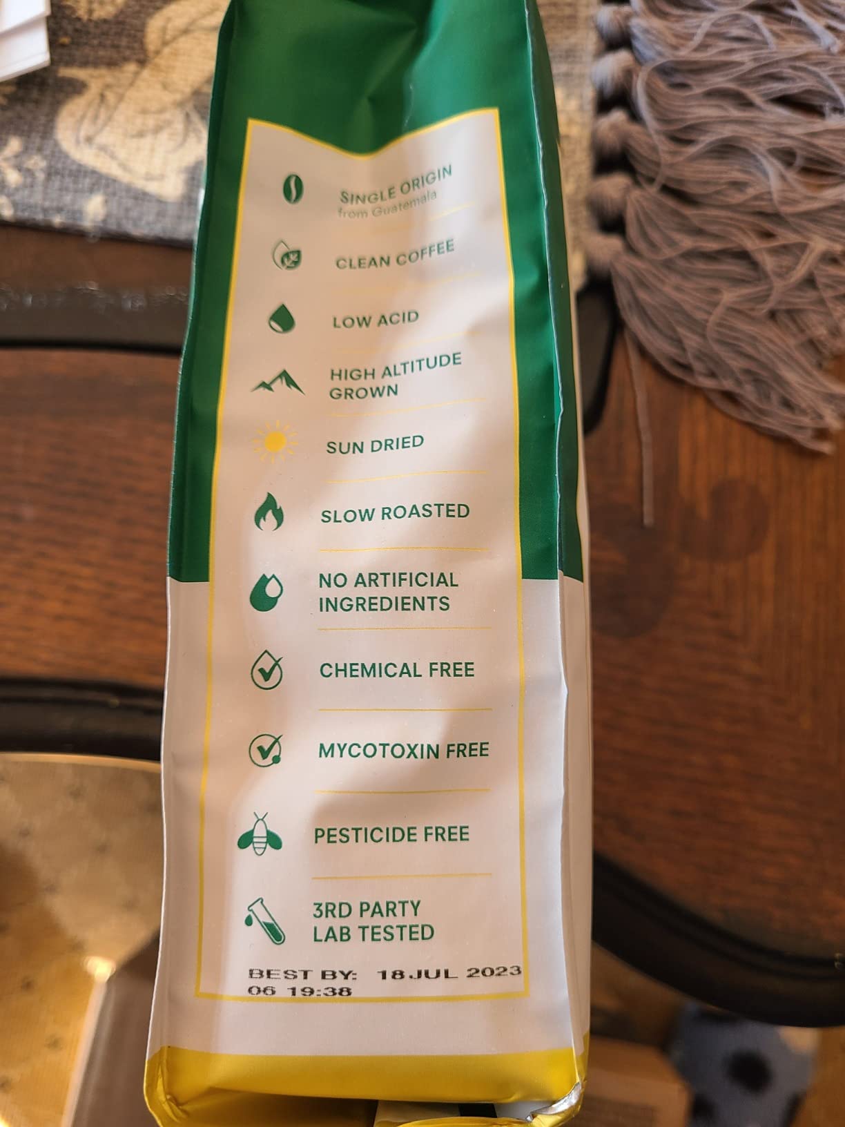 VitaCup Perfect Low Acid USDA Organic Coffee Beans, Fair Trade, 11oz | Dark Roast, Single Origin, Mycotoxin Free customer photo 1