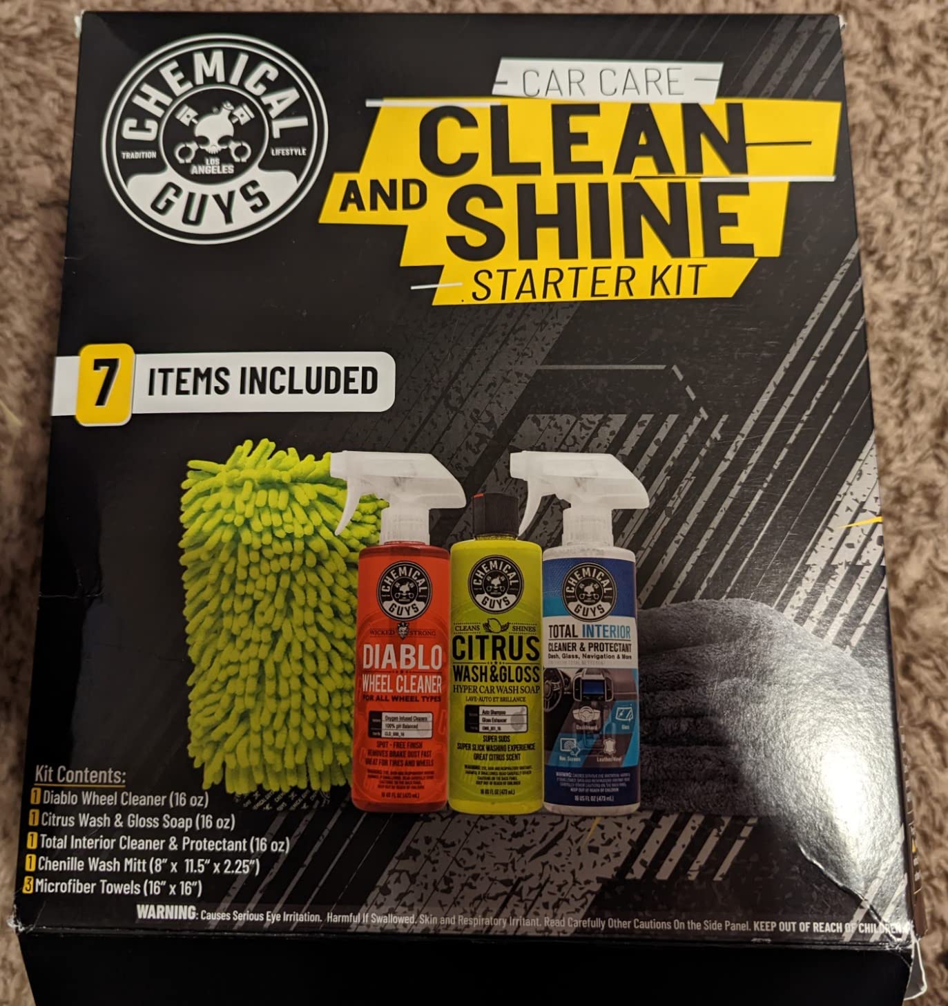 Chemical Guys, 7-Piece Car Cleaning Kit, Wash, Wheel & Interior Cleaners customer photo 1