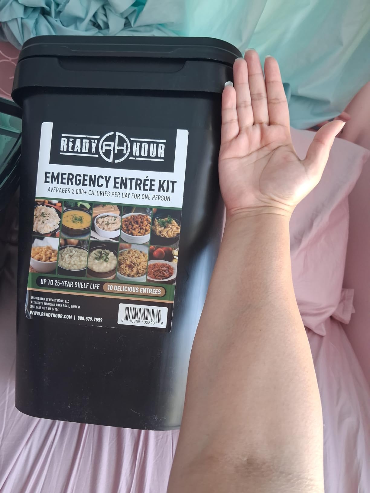 Ready Hour 120 Serving Entree Bucket-Freeze Dried Emergency Food Supply-Survival Meals with Long Shelf Life-Prepper Essentials for Disaster, Camping, Hiking, or Outdoor Use customer photo 2