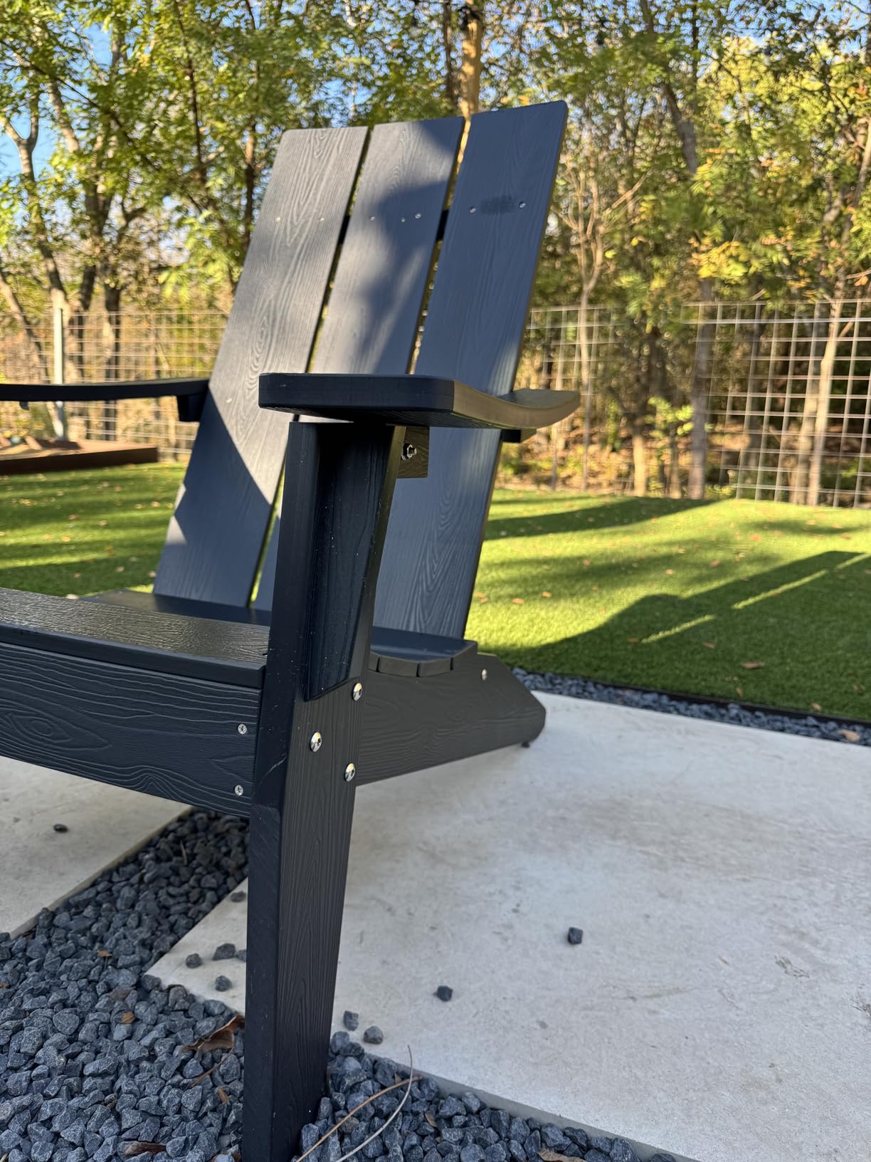 Adirondack Chairs Set of 4, 450lb Capacity & 33in Tall Backrest | Oversized Modern Adirondack Chairs, Comfortable All-Weather Fire Pit Chair, Easy Assembly True Wood Grain Lawn Outdoor Chair customer photo 2