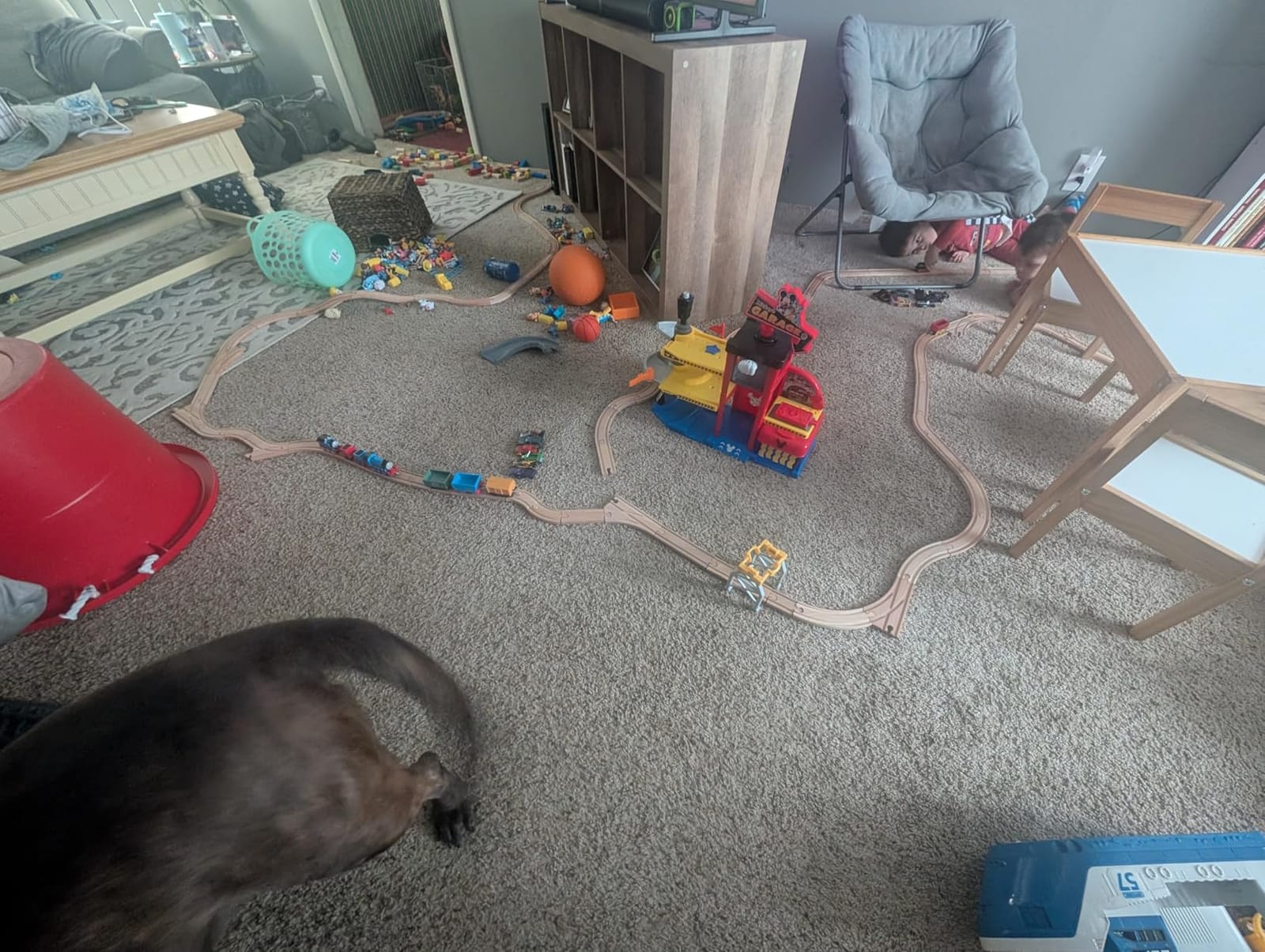 Tiny Land 110PCS Wooden Train Set, Toy Train with Tracks | Compatible with Major Brands, Ideal Railway Playset for Boys and Girls, Great Birthday Gift for Kids Ages 3-7 customer photo 2