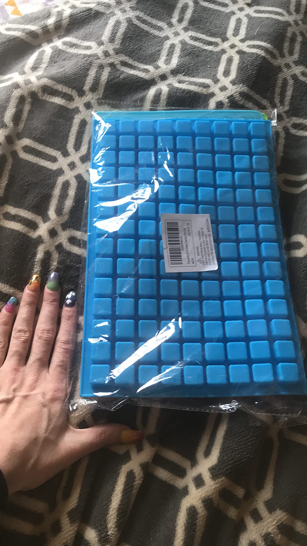 Square Silicone Candy Molds - Mini Silicone Molds for Hard Candy, Chocolate, Gummy, Caramel, Ganache, Ice Cubes (3) customer photo 1