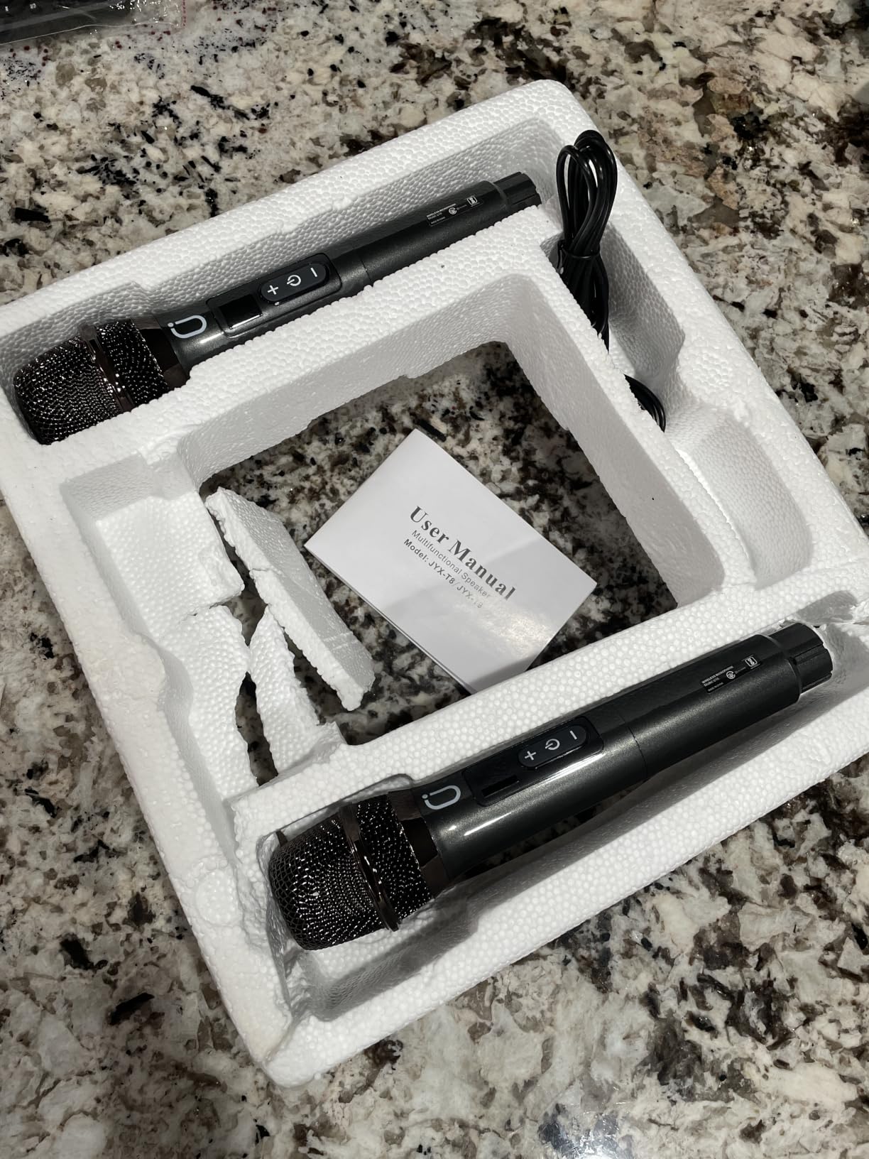 JYX Karaoke Machine with 2 Wireless Microphones, 24