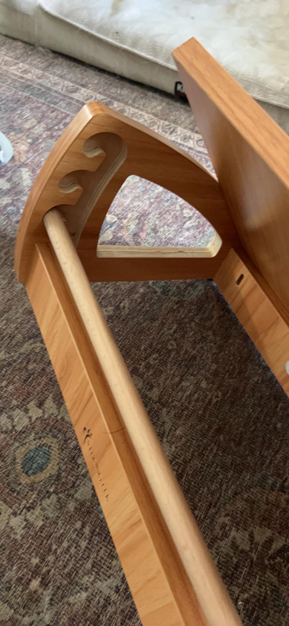 StrongTek Ergonomic Under Desk Footrest, 3 Adjustable Heights Wooden Office Footrest, Large Anti-Slip Surface, Improves Posture and Blood Circulation, up to 400lbs (Natural) customer photo 1