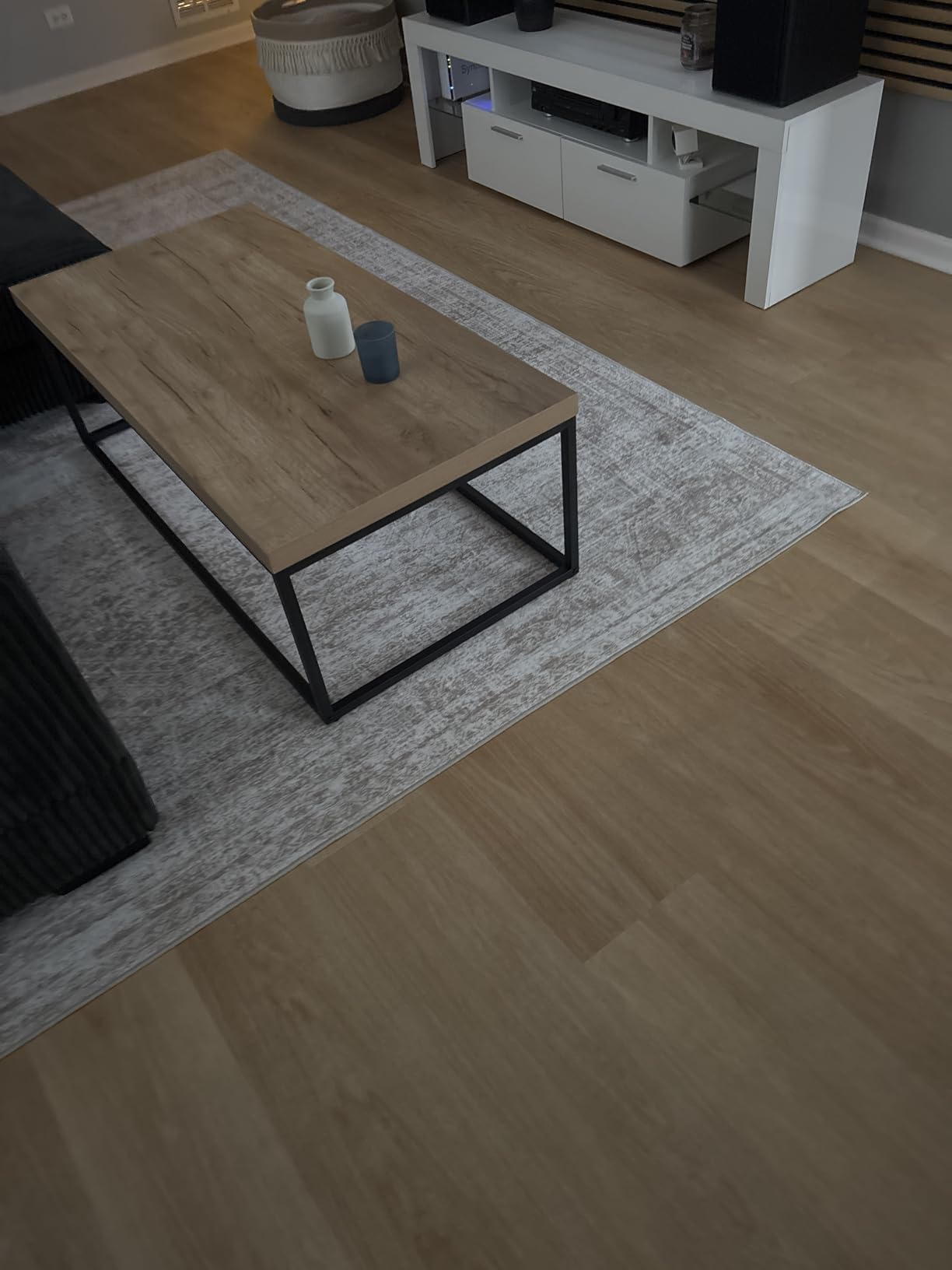 CENSI 47-Inch White Marble Coffee Table/Center Table, Large Size | Extra Thick 1.6